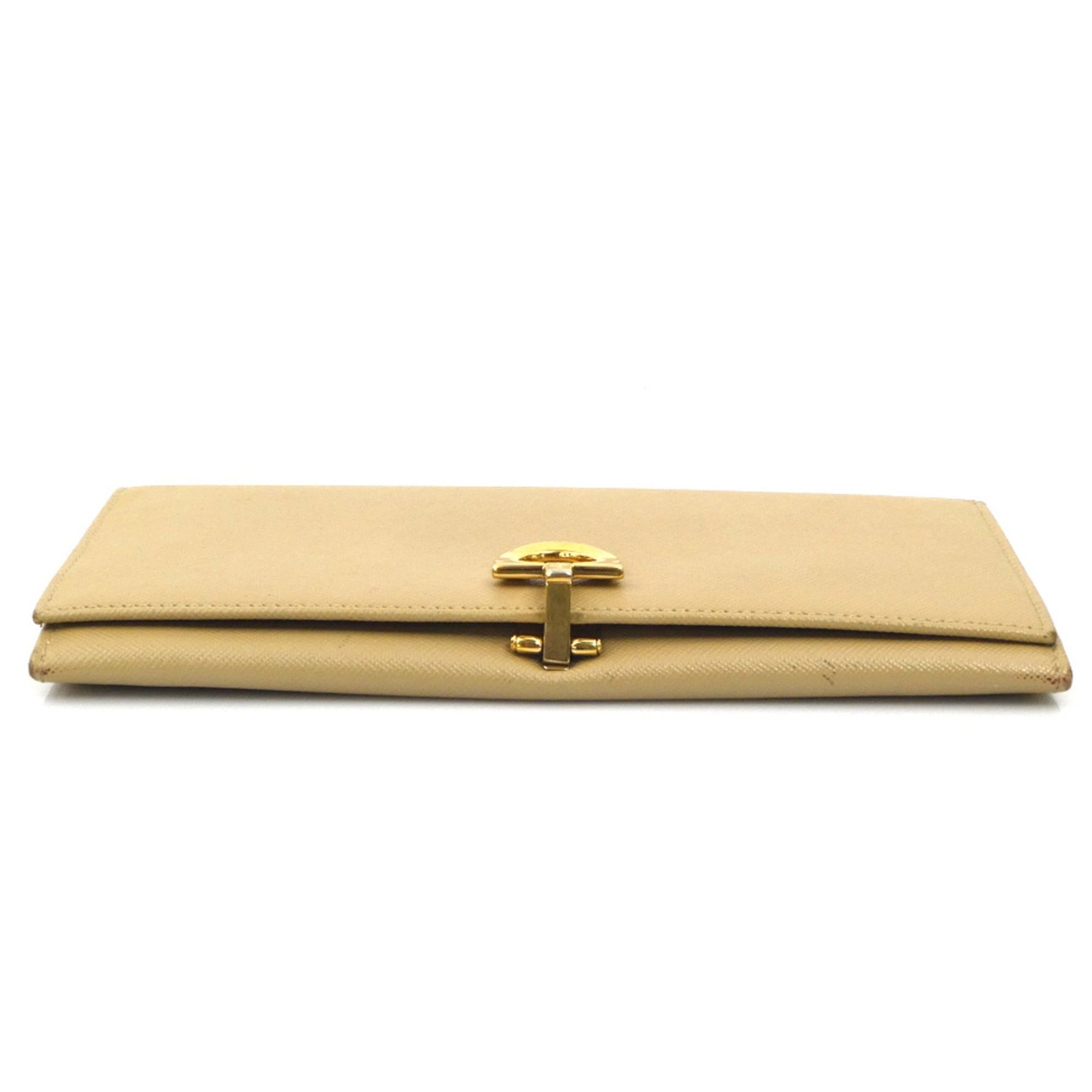 Salvatore Ferragamo Salvatore Ferragamo bi-fold long wallet, Gancini leather, beige, women's, free shipping, r11096a Size ONE SIZE - 3 Thumbnail