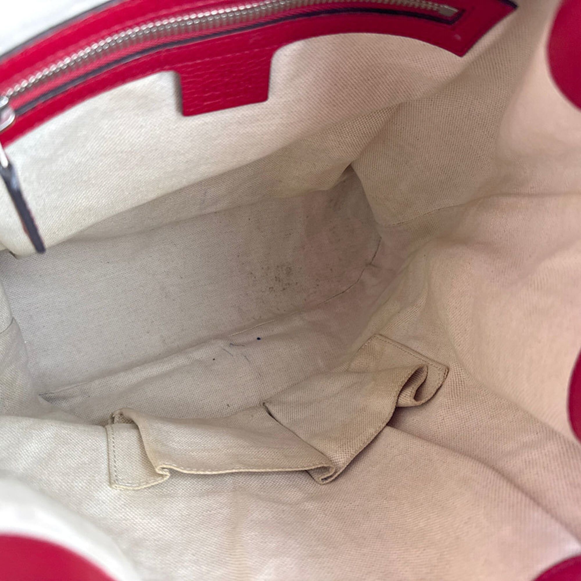 Gucci Gucci Backpack Leather Red Silver Women's 368588 Free Shipping z9122 Size ONE SIZE - 5 Thumbnail
