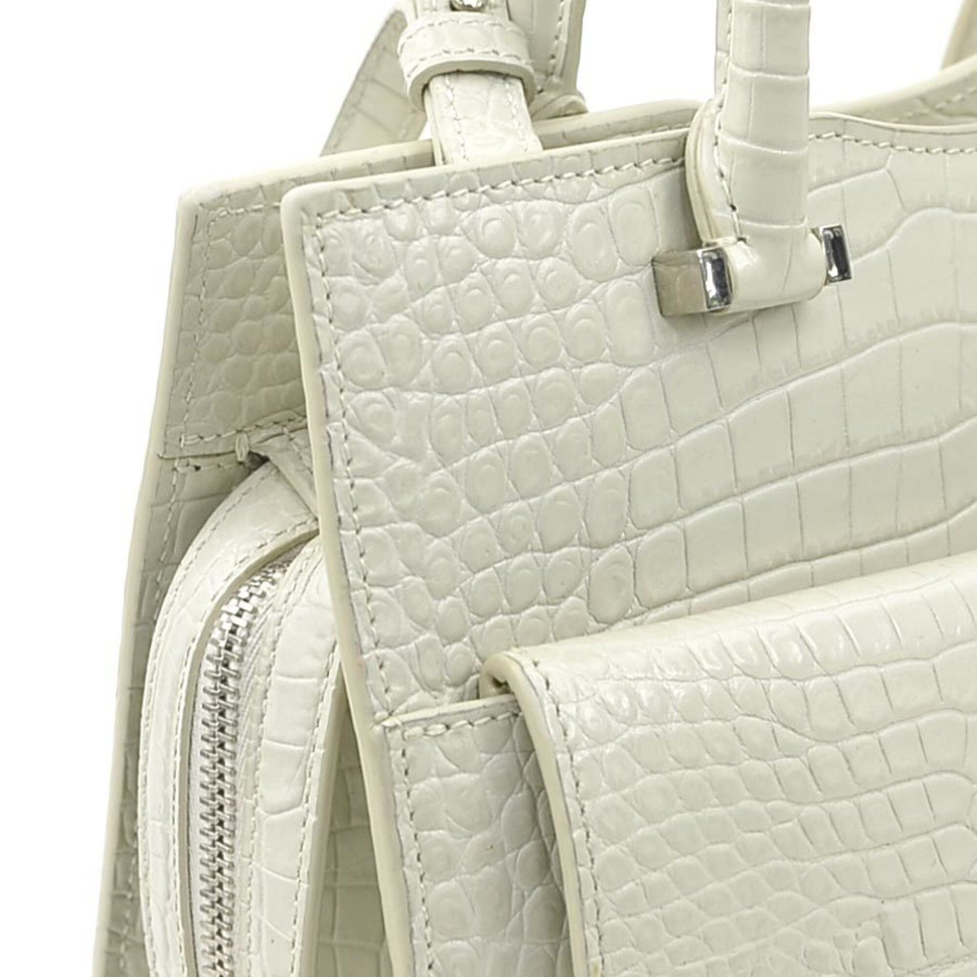 Saint Laurent Paris Saint Laurent handbag/shoulder bag, Uptown, embossed leather, ivory, women's, 561203, free shipping, r11092a Size ONE SIZE - 6 Thumbnail