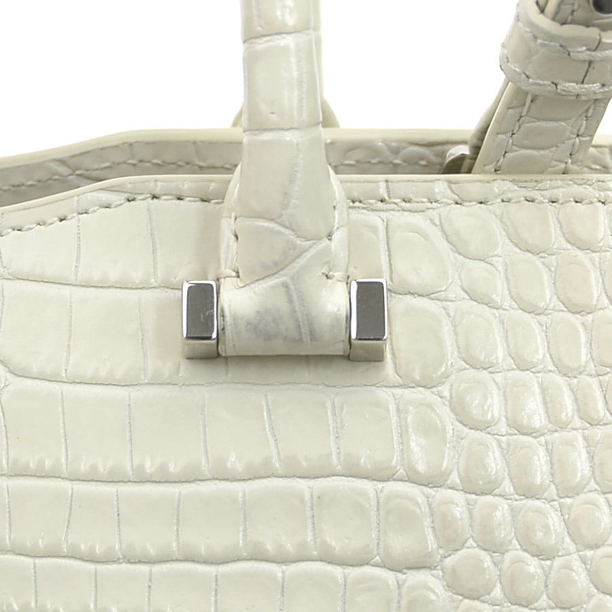 Saint Laurent Paris Saint Laurent handbag/shoulder bag, Uptown, embossed leather, ivory, women's, 561203, free shipping, r11092a Size ONE SIZE - 12 Thumbnail