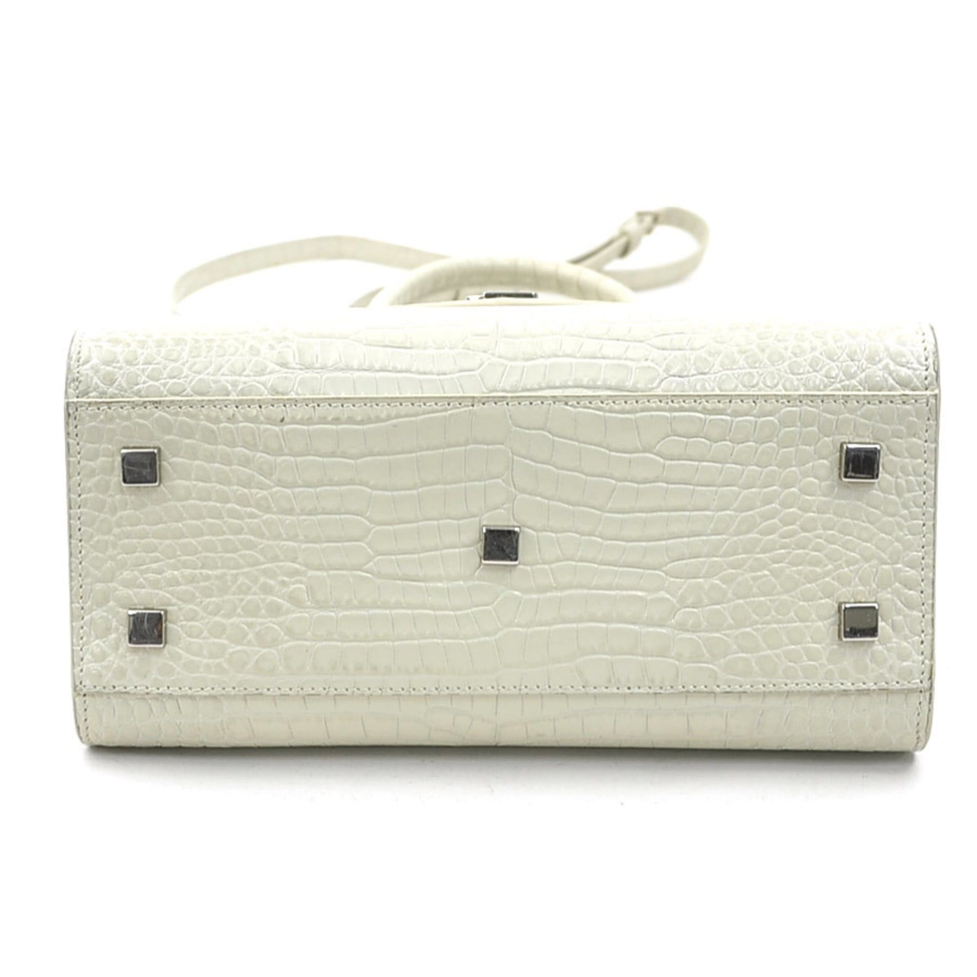 Saint Laurent Paris Saint Laurent handbag/shoulder bag, Uptown, embossed leather, ivory, women's, 561203, free shipping, r11092a Size ONE SIZE - 4 Thumbnail