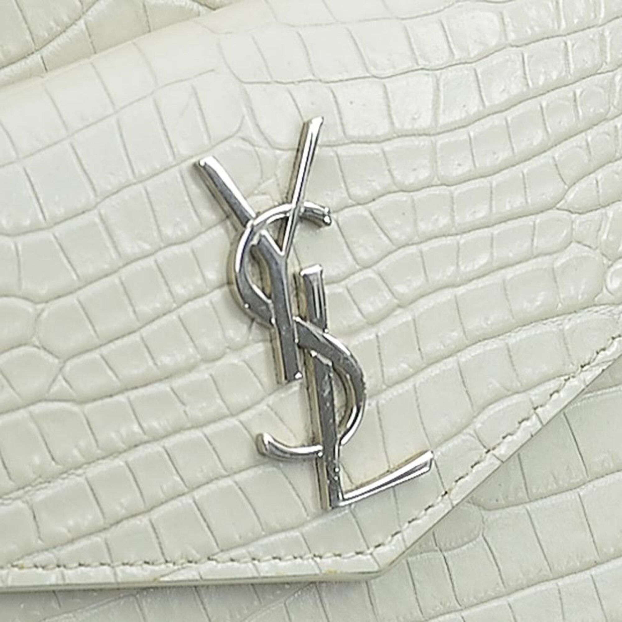 Saint Laurent Paris Saint Laurent handbag/shoulder bag, Uptown, embossed leather, ivory, women's, 561203, free shipping, r11092a Size ONE SIZE - 11 Thumbnail