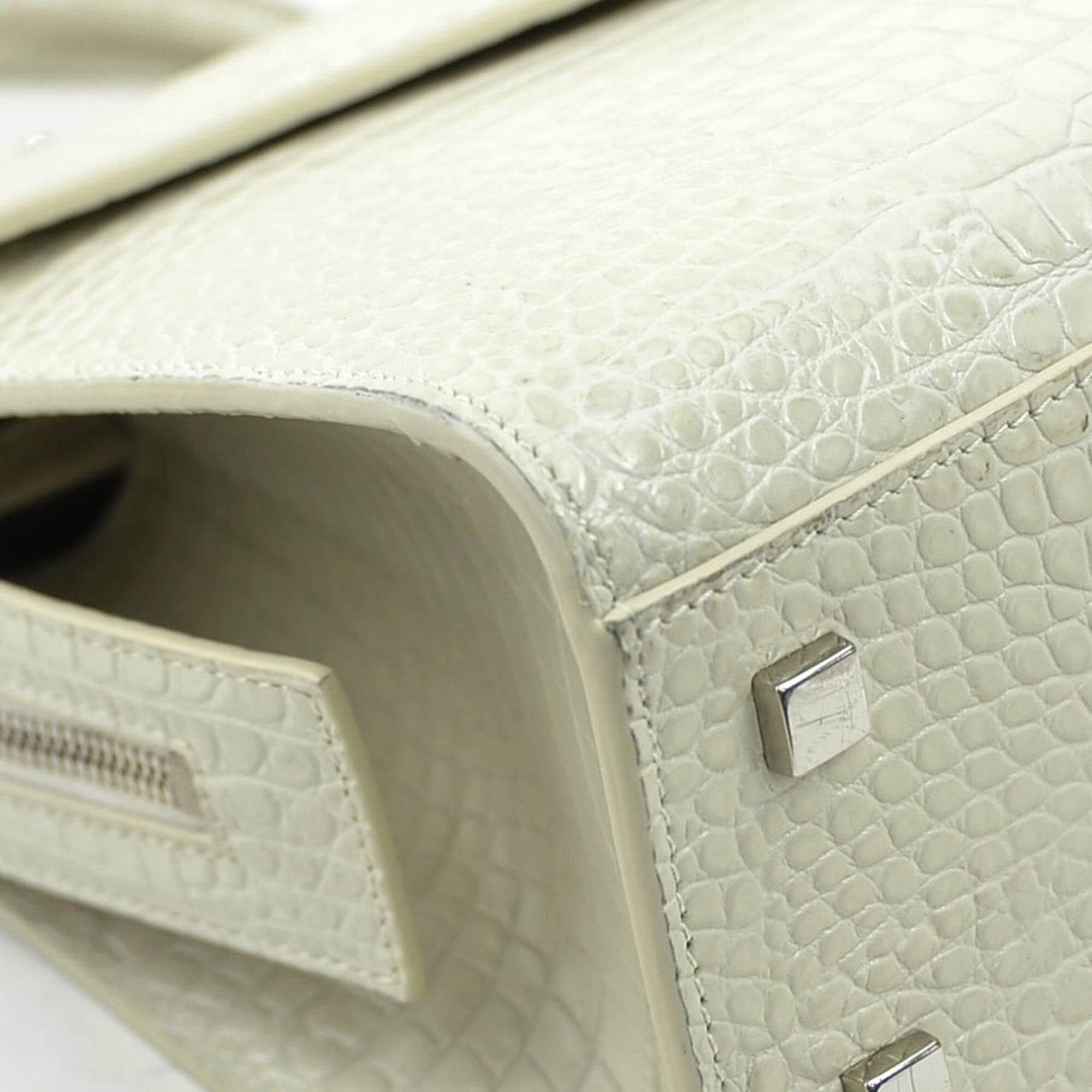 Saint Laurent Paris Saint Laurent handbag/shoulder bag, Uptown, embossed leather, ivory, women's, 561203, free shipping, r11092a Size ONE SIZE - 7 Thumbnail