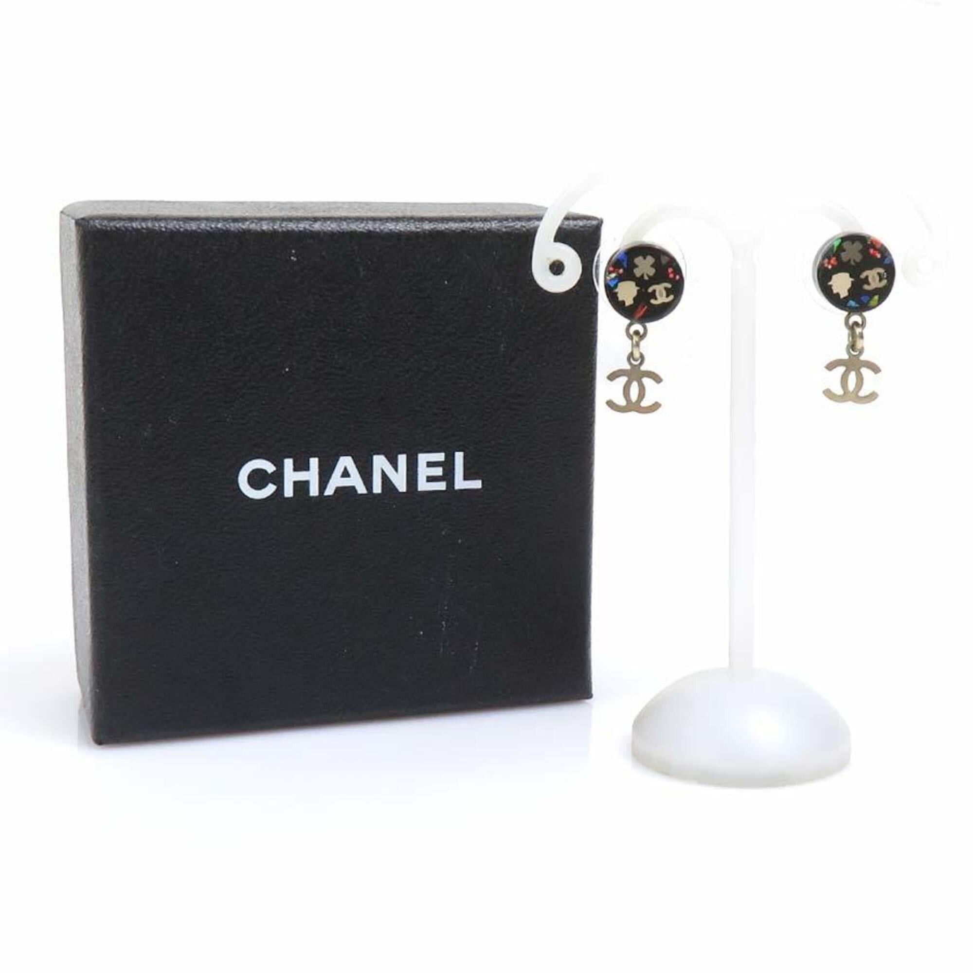 Chanel Chanel earrings, resin and metal, black silver, for women. Free shipping. r11107a Size ONE SIZE - 14 Thumbnail