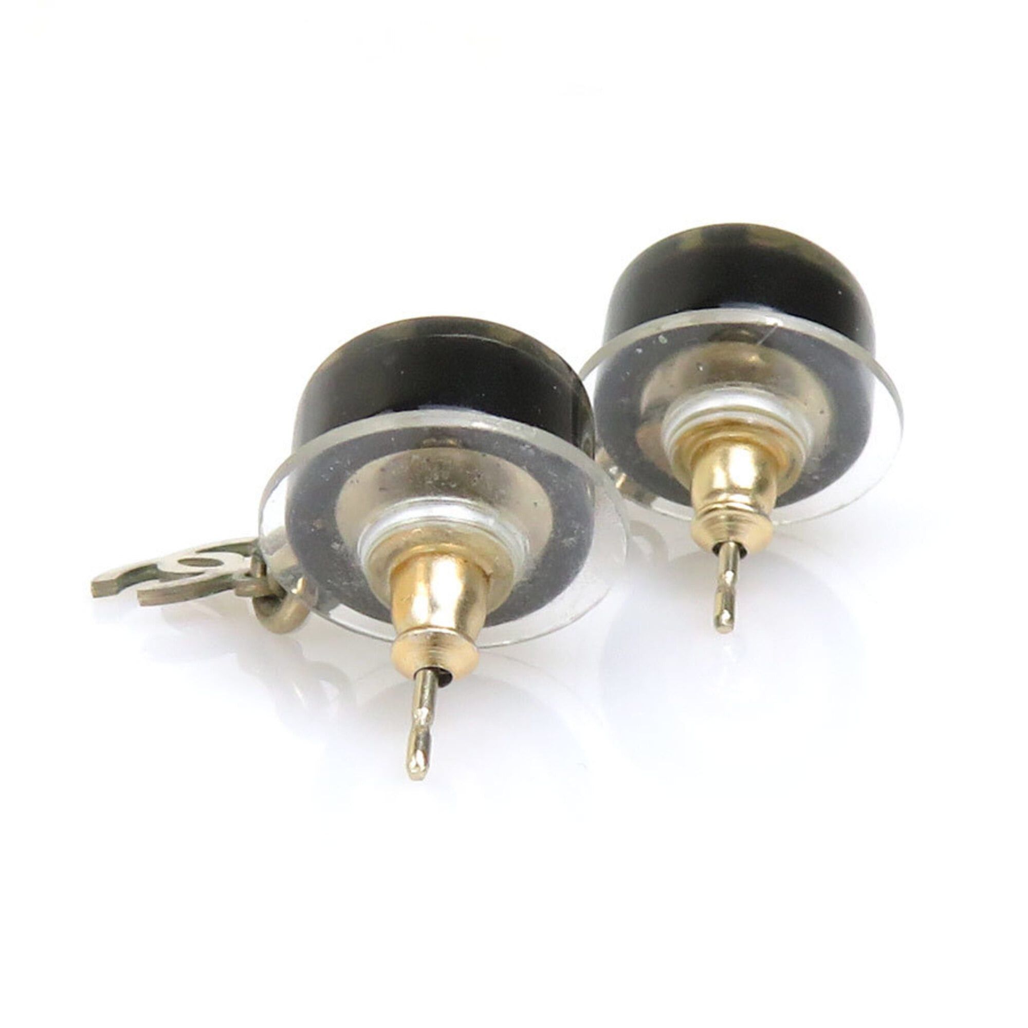 Chanel Chanel earrings, resin and metal, black silver, for women. Free shipping. r11107a Size ONE SIZE - 6 Thumbnail