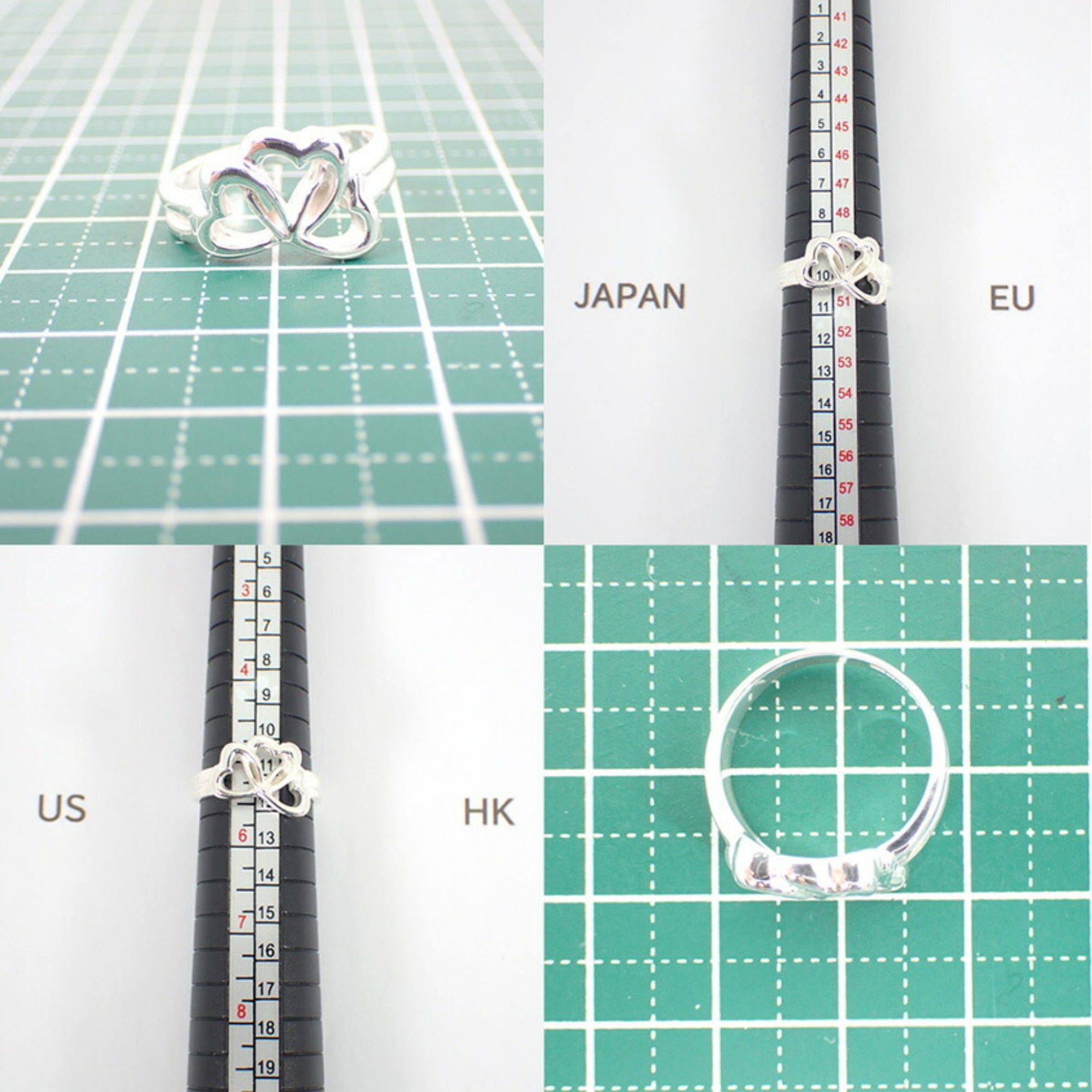 Tiffany & Co. TIFFANY & Co. 925 Triple Heart Ring, Size 10 Size ONE SIZE - 10 Thumbnail
