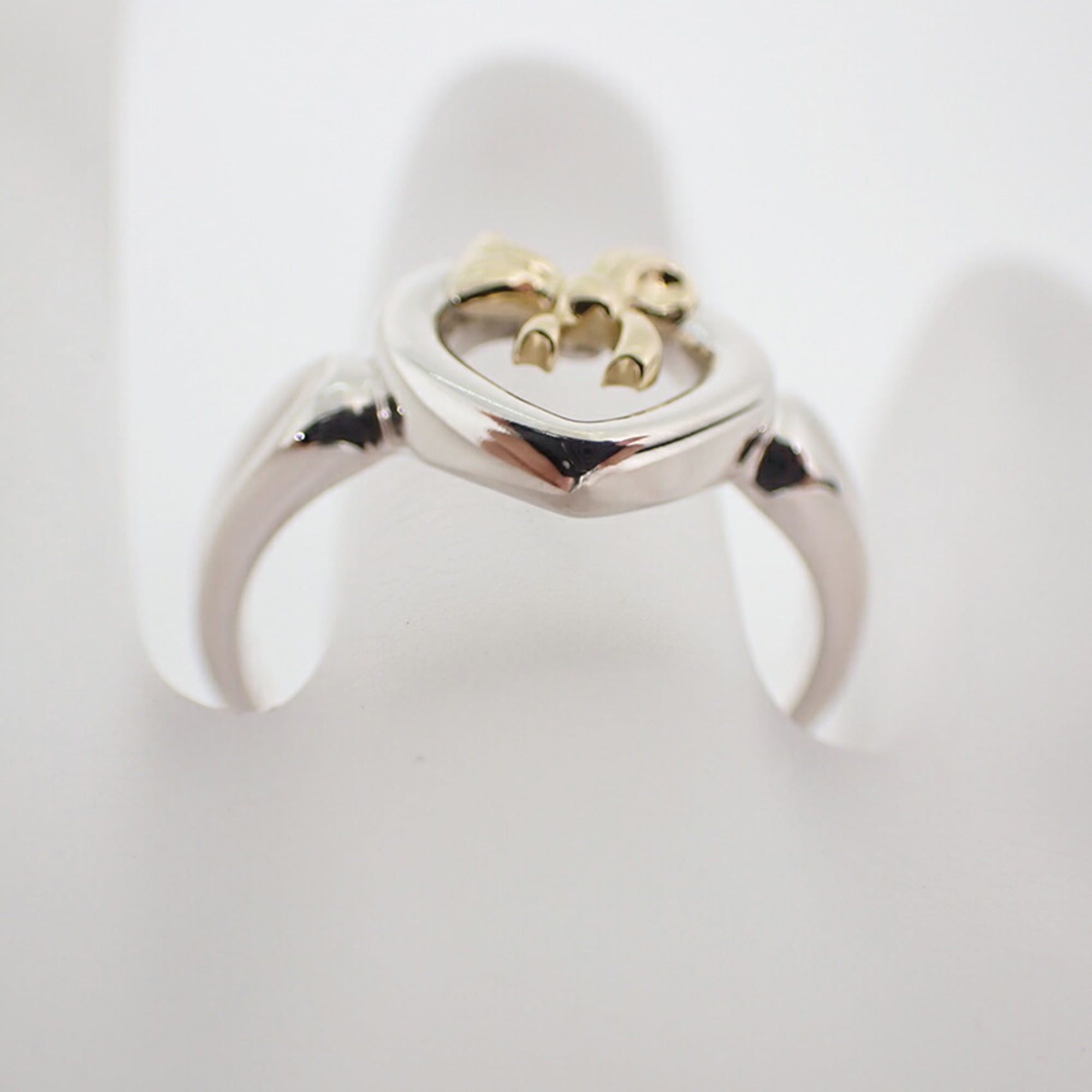 Tiffany & Co. TIFFANY & Co. 925 750 Heart Ribbon Combination Ring, Size 11.5 Size ONE SIZE - 5 Thumbnail