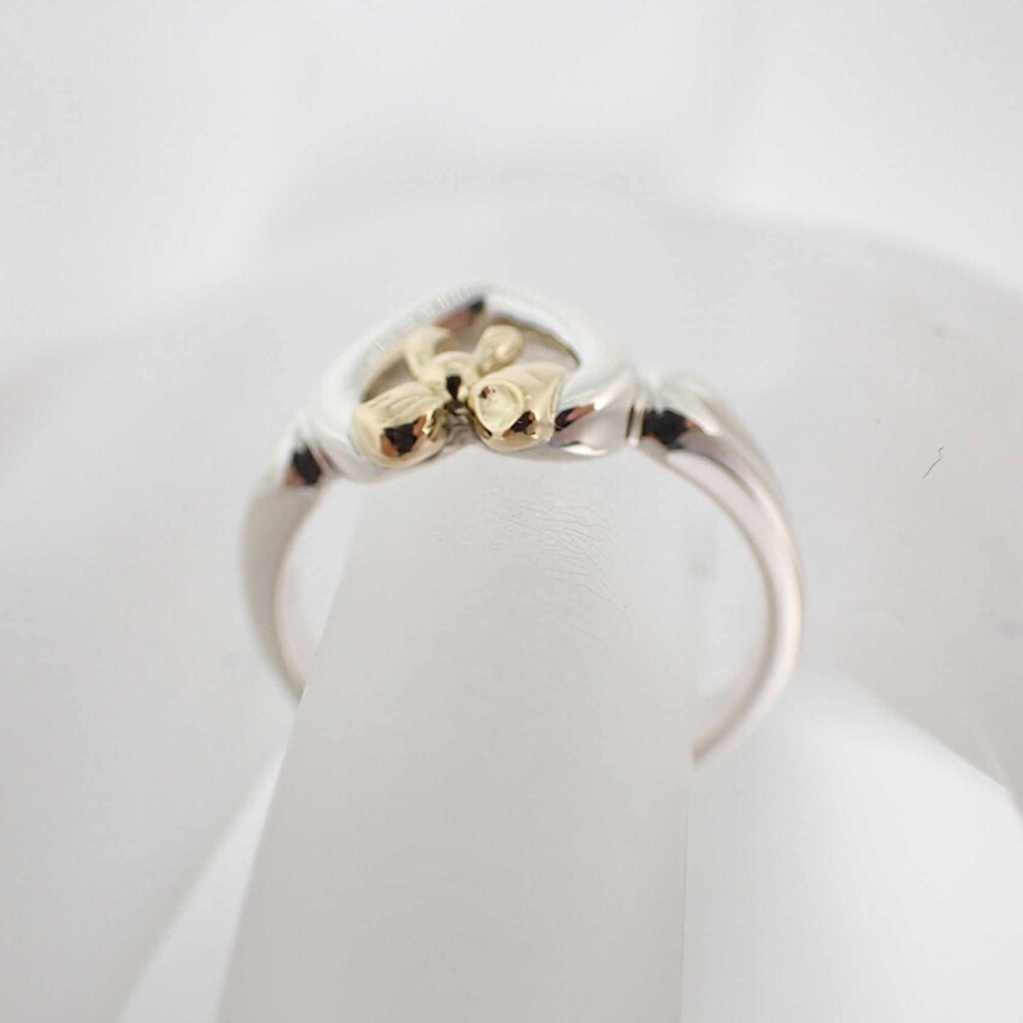 Tiffany & Co. TIFFANY & Co. 925 750 Heart Ribbon Combination Ring, Size 11.5 Size ONE SIZE - 6 Thumbnail