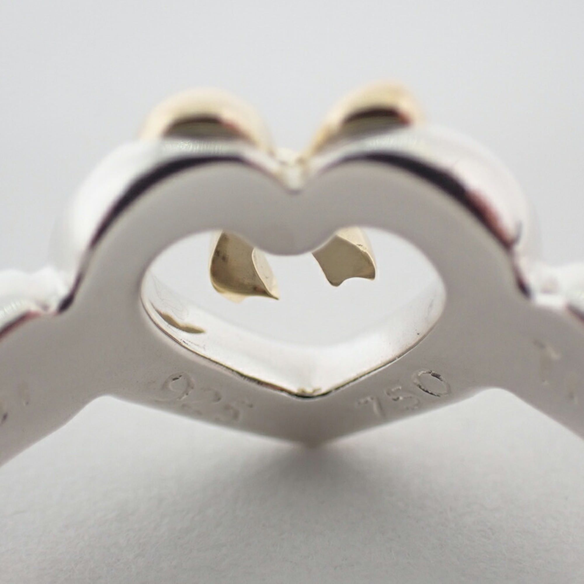 Tiffany & Co. TIFFANY & Co. 925 750 Heart Ribbon Combination Ring, Size 11.5 Size ONE SIZE - 8 Thumbnail