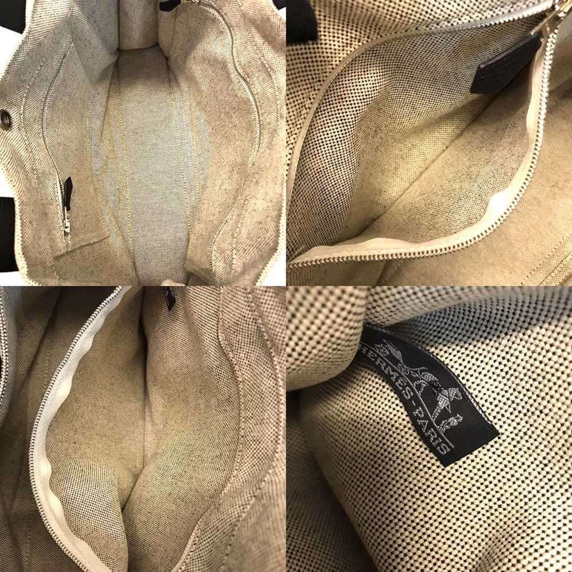 Hermes Hermes Sac Arne MM Toile Negonda Canvas Leather Handbag HERMES Size ONE SIZE - 6 Thumbnail