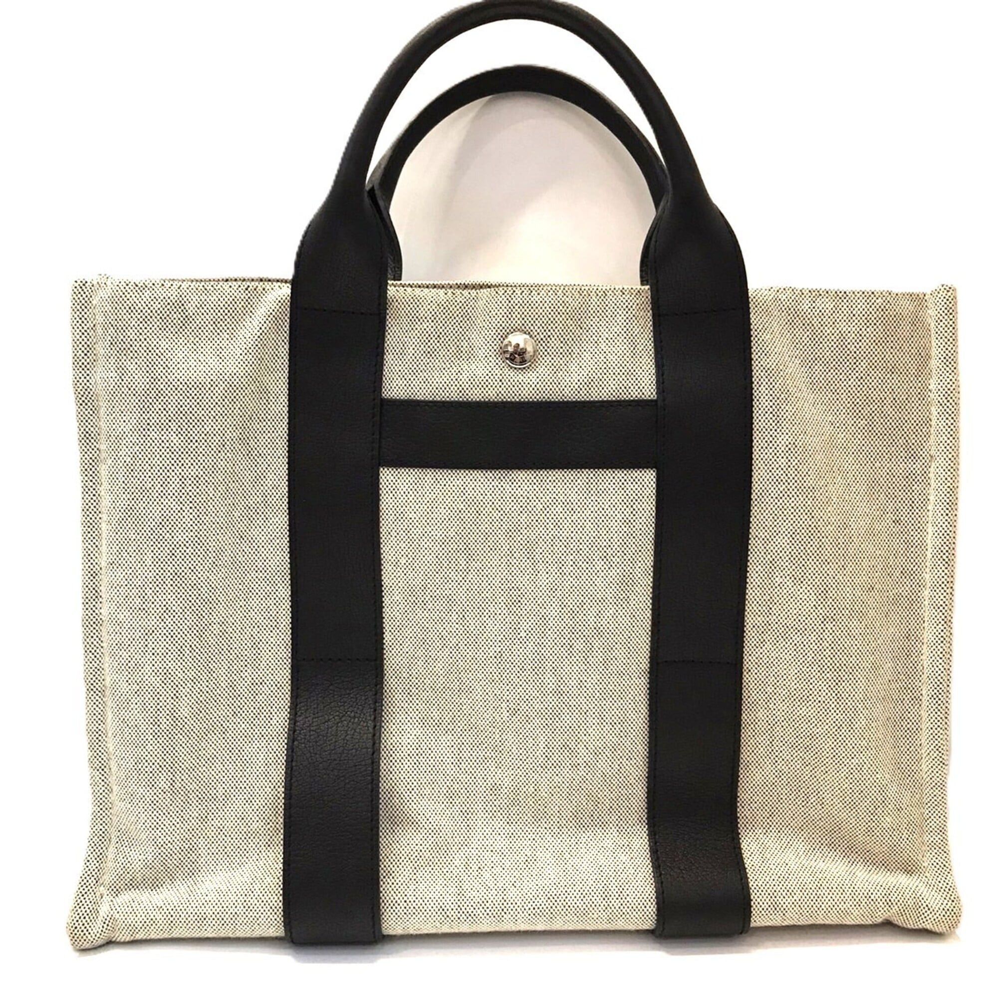 Hermes Hermes Sac Arne MM Toile Negonda Canvas Leather Handbag HERMES Size ONE SIZE - 2 Thumbnail