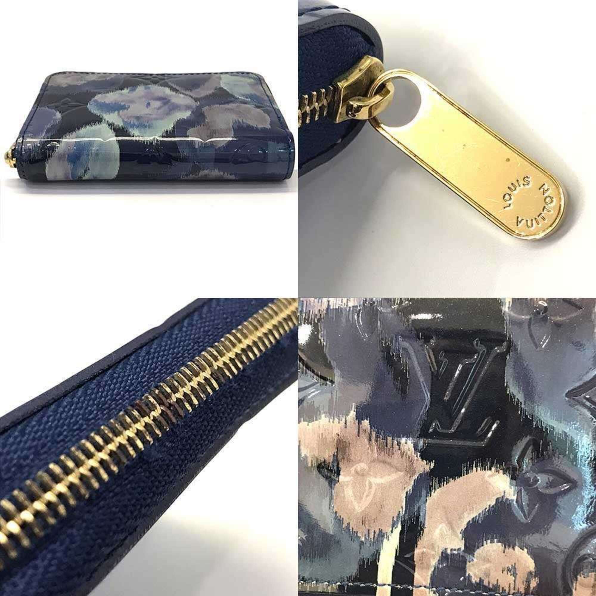 Louis Vuitton Louis Vuitton Vernis Ikat Flower Zippy Coin Purse, Case, Grand Blue, M90029 LOUIS VUITTON Size ONE SIZE - 4 Thumbnail