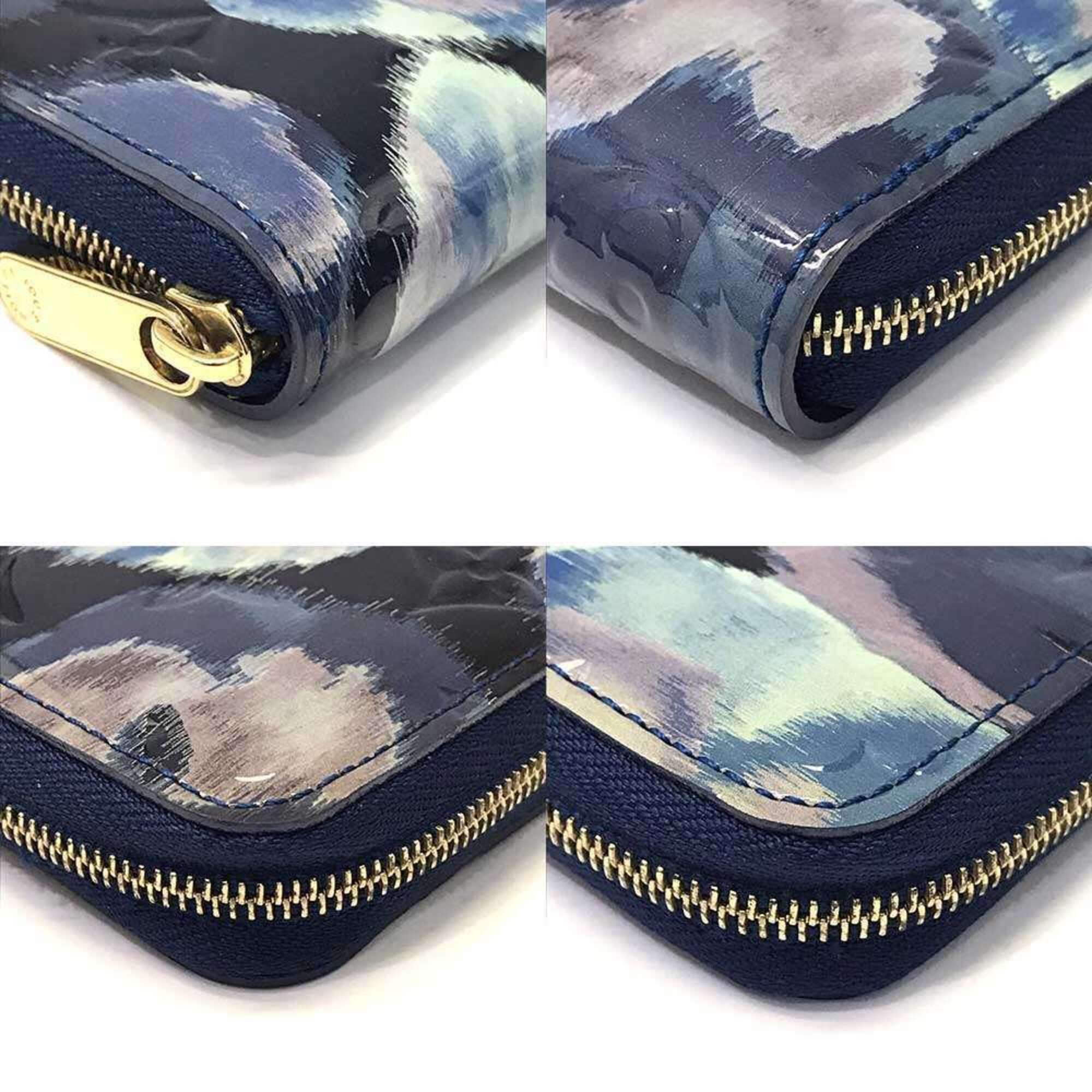 Louis Vuitton Louis Vuitton Vernis Ikat Flower Zippy Coin Purse, Case, Grand Blue, M90029 LOUIS VUITTON Size ONE SIZE - 3 Thumbnail