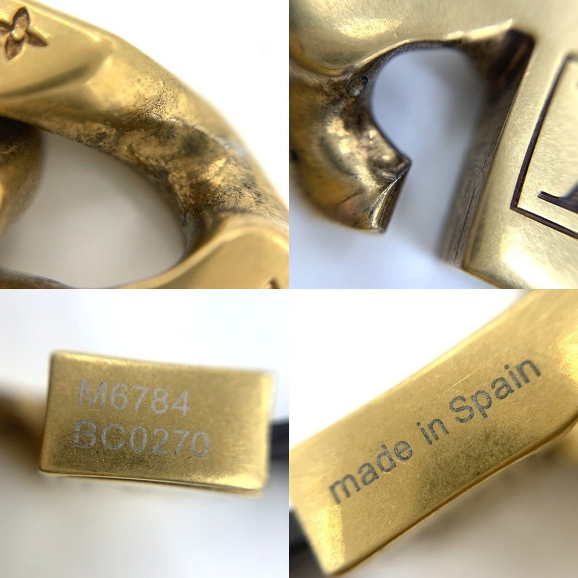 Louis Vuitton Louis Vuitton Bracelet Mono Chain Monogram Canvas/Metal Men's M6784 Brown x Gold LOUIS VUITTON Size ONE SIZE - 5 Thumbnail