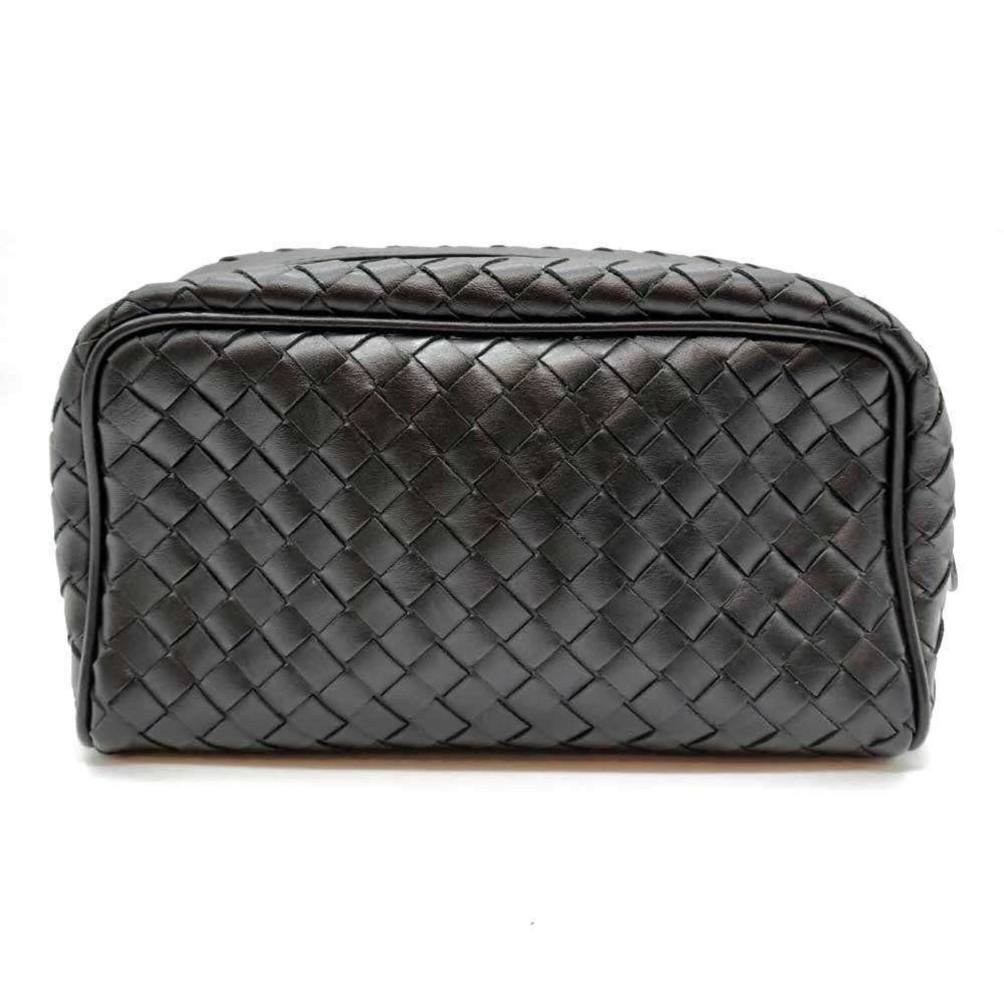 Bottega Veneta Bottega Veneta Intrecciato Pouch Clutch Second Bag Sub Black Leather Men's Women's BOTTEGA VENETA Size ONE SIZE - 2 Thumbnail
