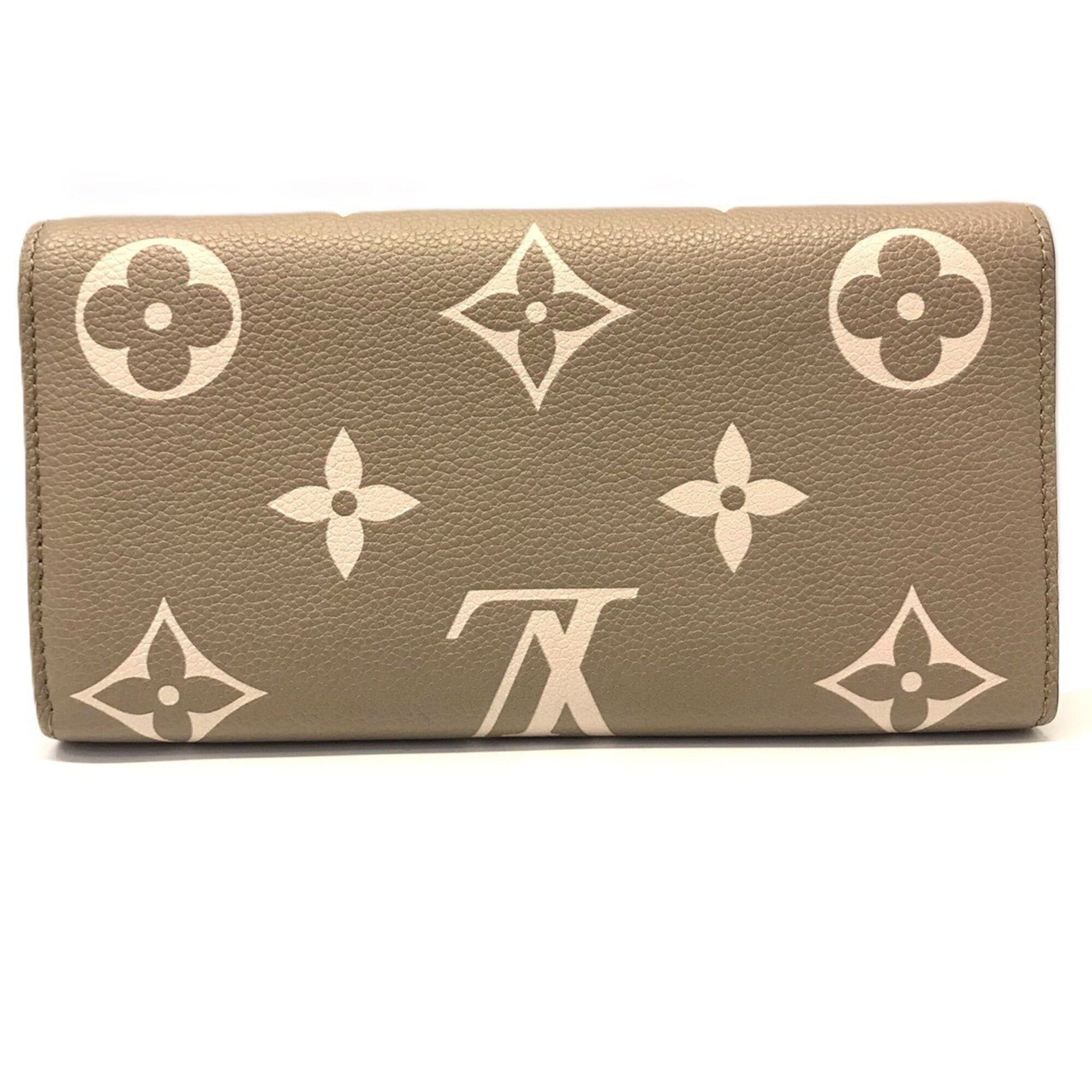 Louis Vuitton Louis Vuitton Portefeuille Sarah NM Bicolor Monogram Empreinte Tourterelle Crème Long Wallet M81049 LOUIS VUITTON Size ONE SIZE - 2 Thumbnail