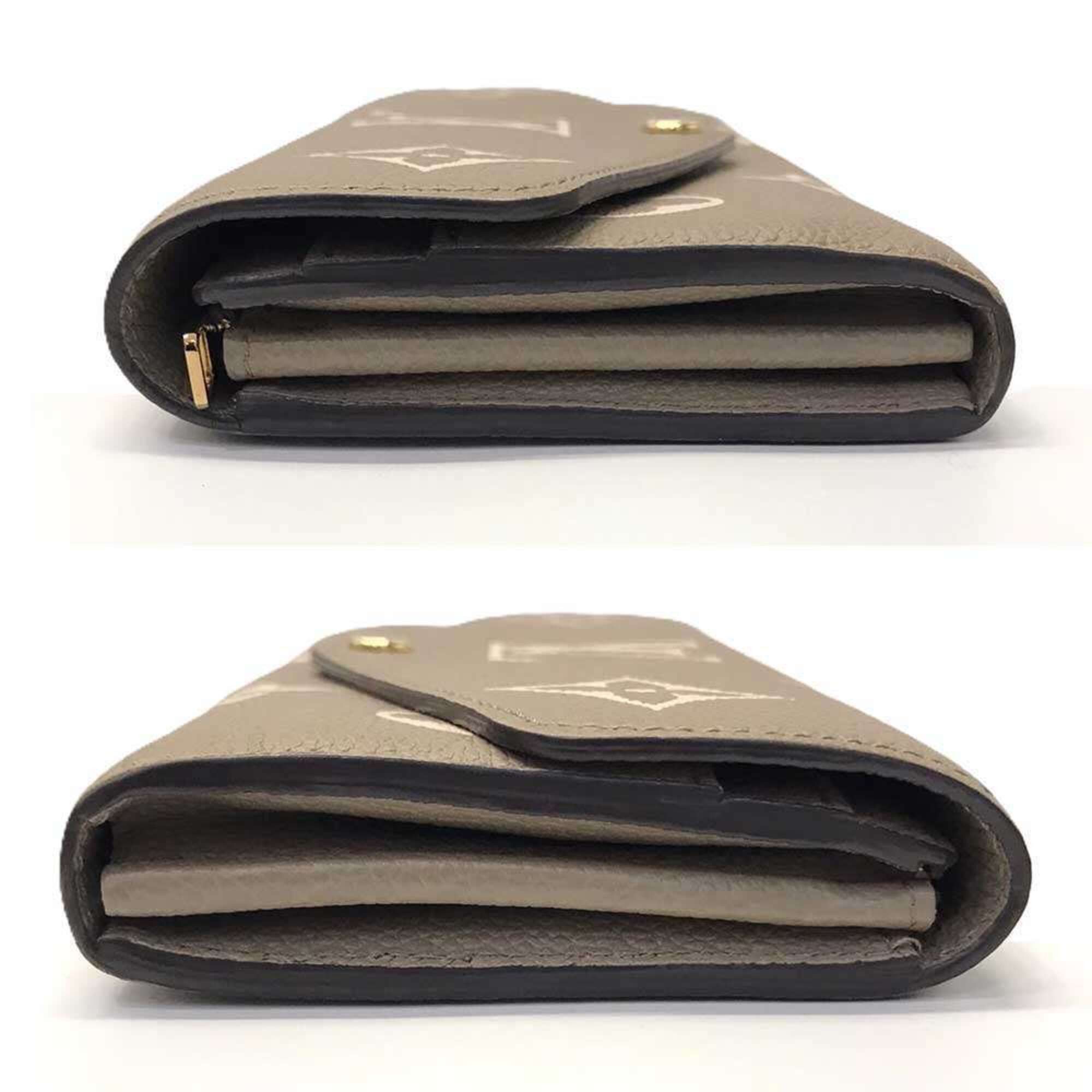 Louis Vuitton Louis Vuitton Portefeuille Sarah NM Bicolor Monogram Empreinte Tourterelle Crème Long Wallet M81049 LOUIS VUITTON Size ONE SIZE - 3 Thumbnail
