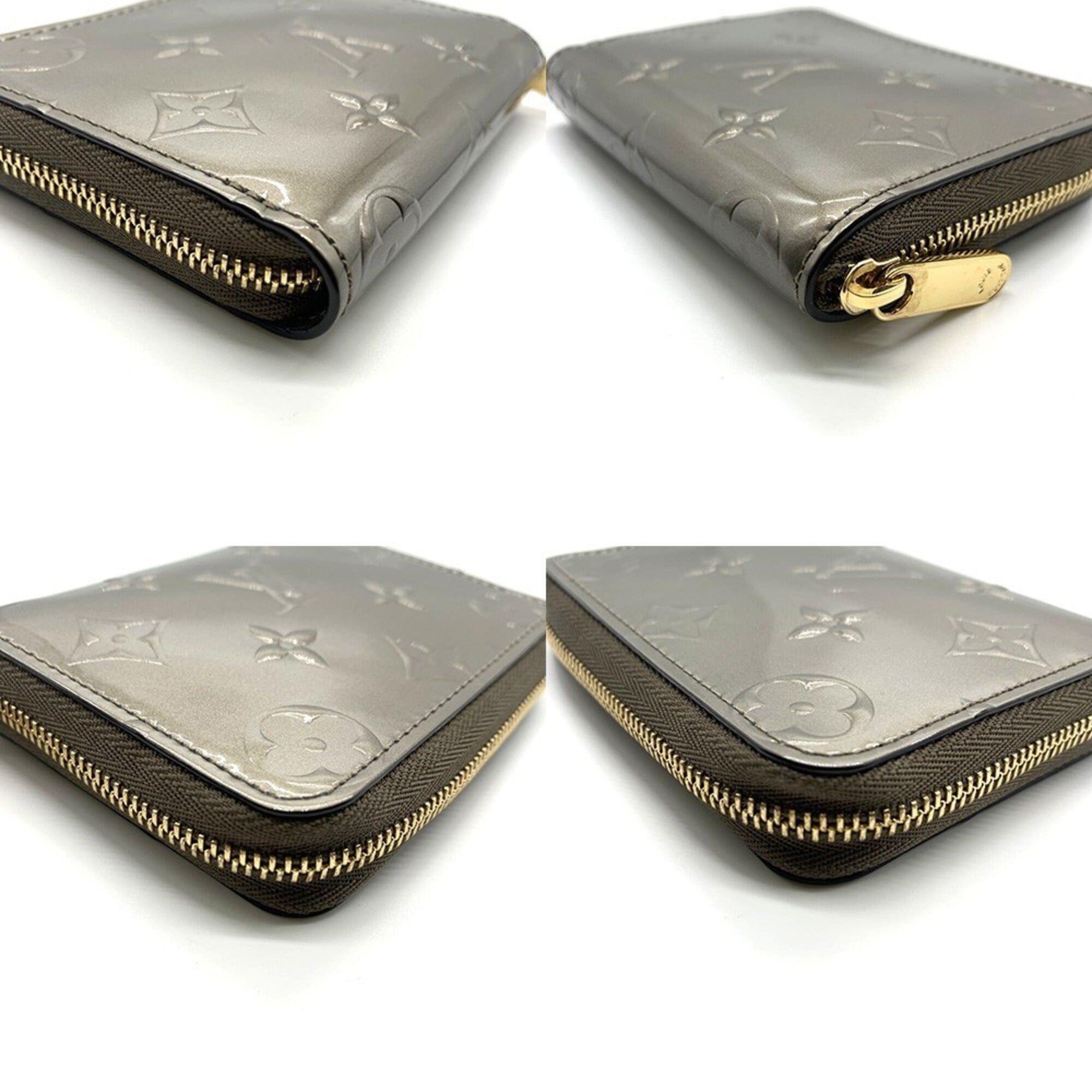 Louis Vuitton Louis Vuitton Zippy Coin Purse Monogram Vernis Champagne Metallic Grey (Champagne Gold) M68643 LOUIS VUITTON Size ONE SIZE - 3 Thumbnail