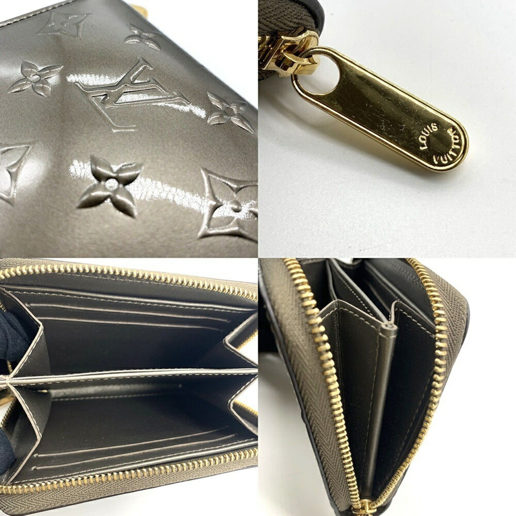 Louis Vuitton Louis Vuitton Zippy Coin Purse Monogram Vernis Champagne Metallic Grey (Champagne Gold) M68643 LOUIS VUITTON Size ONE SIZE - 4 Thumbnail
