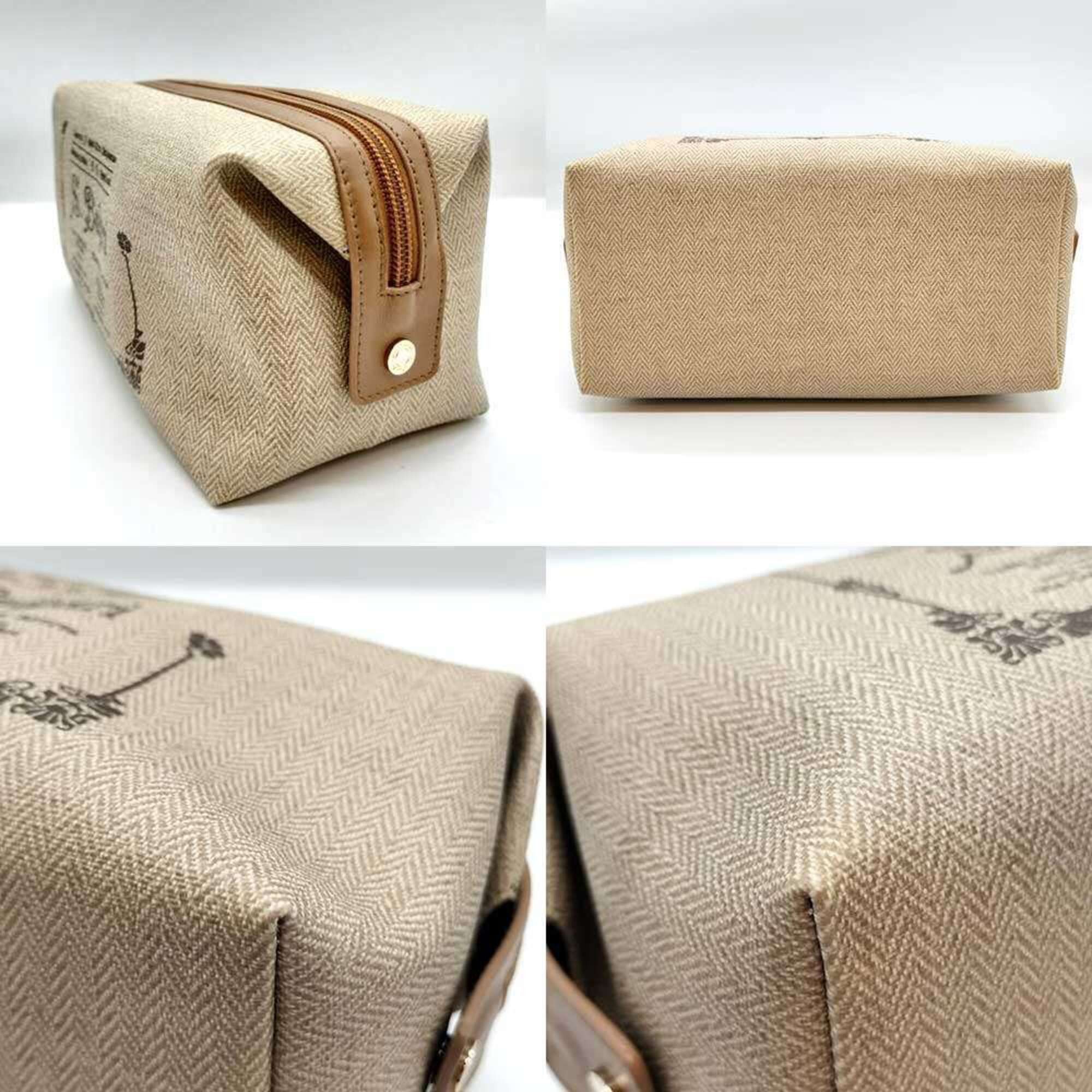 Bvlgari BVLGARI Collezione Clutch Second Bag Pouch Beige PVC x Leather 32068 Women's Size ONE SIZE - 3 Thumbnail