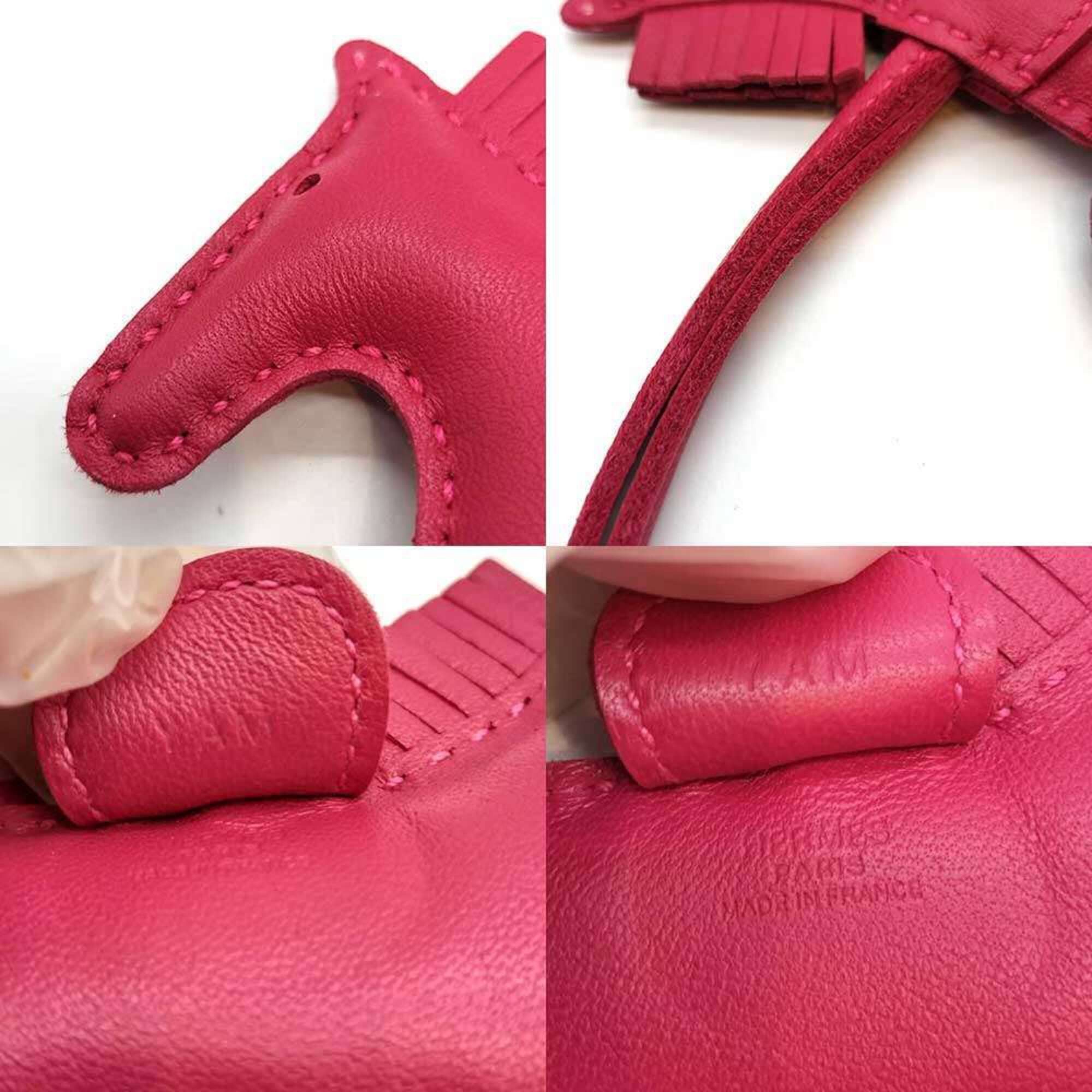 Hermes Hermes Rodeo PM Bag Charm, Dark Pink, Agneau Milo Leather, Horse Motif, Women's HERMES Size ONE SIZE - 3 Thumbnail