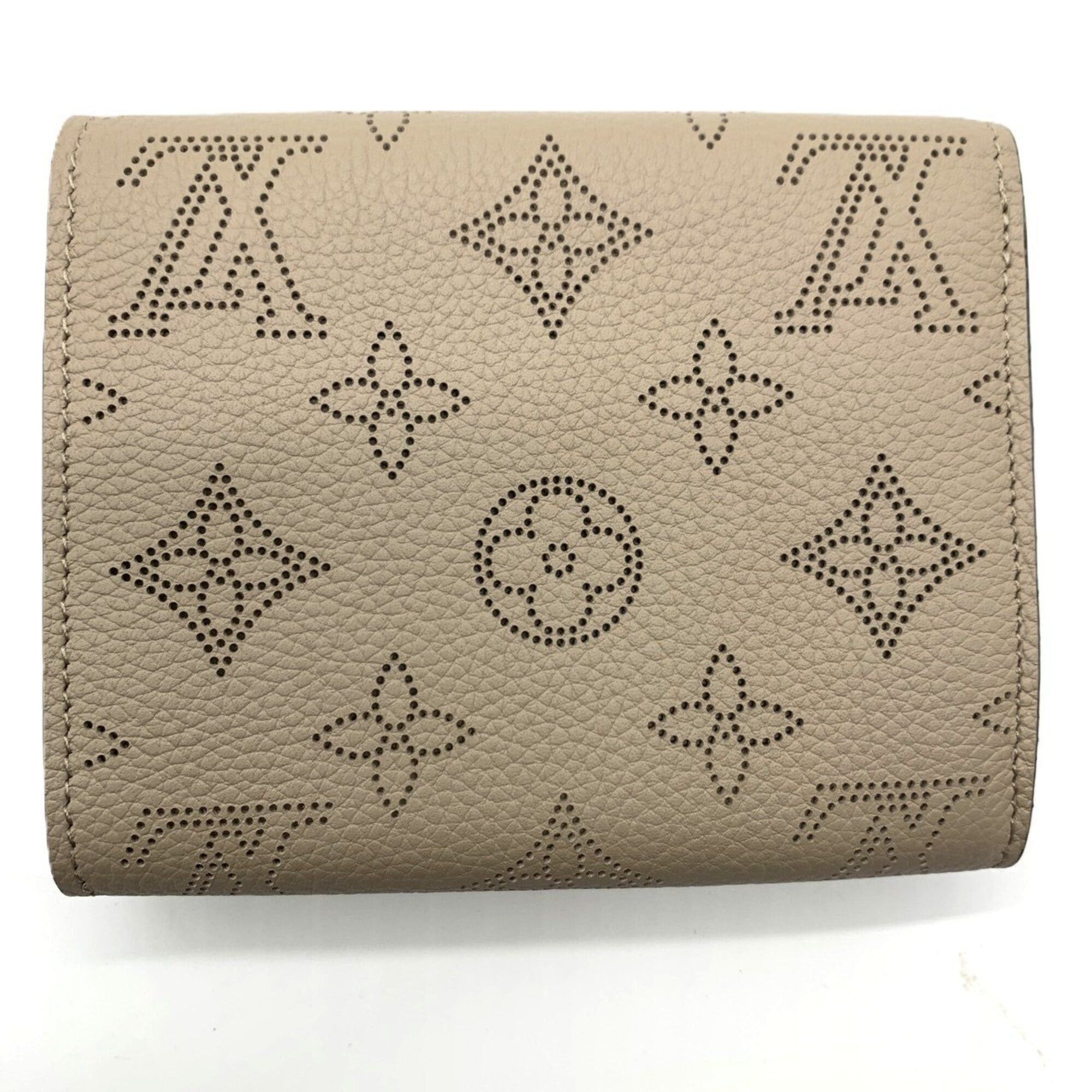 Louis Vuitton Louis Vuitton Bi-fold Wallet Portefeuille Iris Compact Mahina M62542 Beige Women's LOUIS VUITTON Size ONE SIZE - 2 Thumbnail