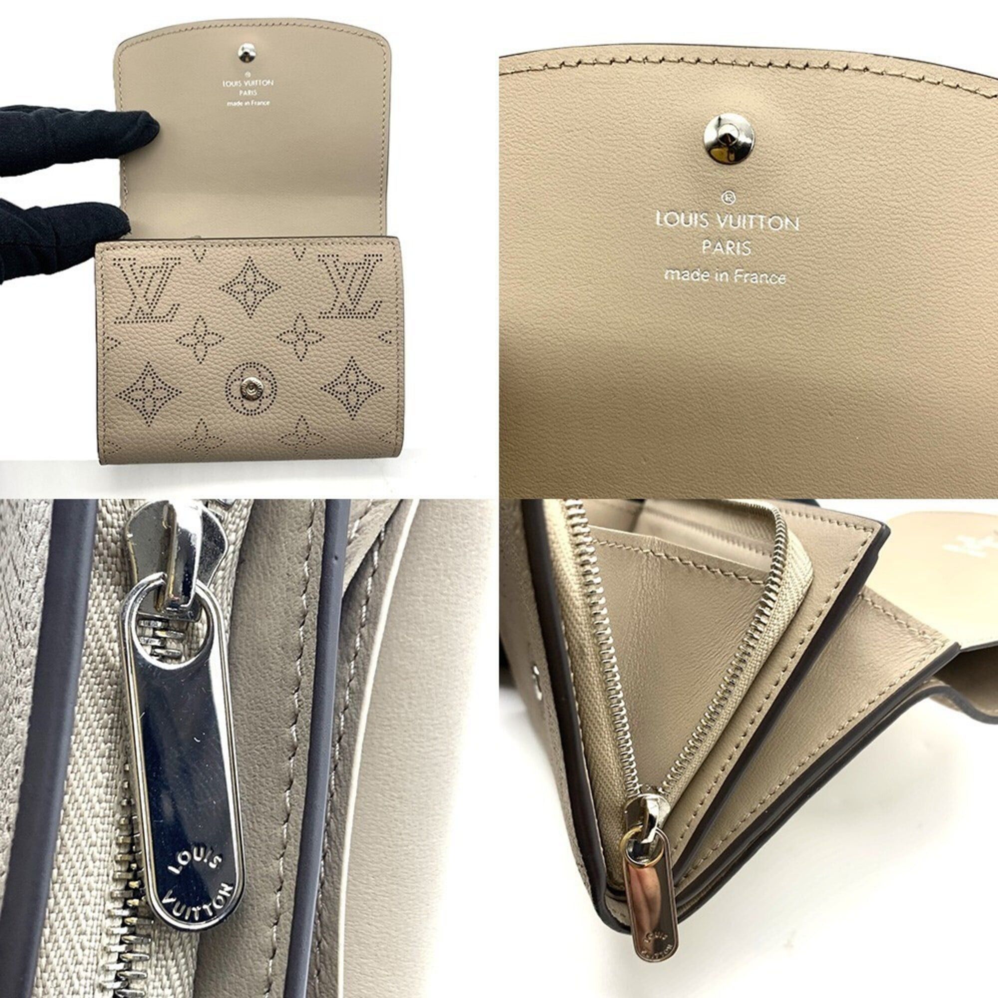 Louis Vuitton Louis Vuitton Bi-fold Wallet Portefeuille Iris Compact Mahina M62542 Beige Women's LOUIS VUITTON Size ONE SIZE - 5 Thumbnail