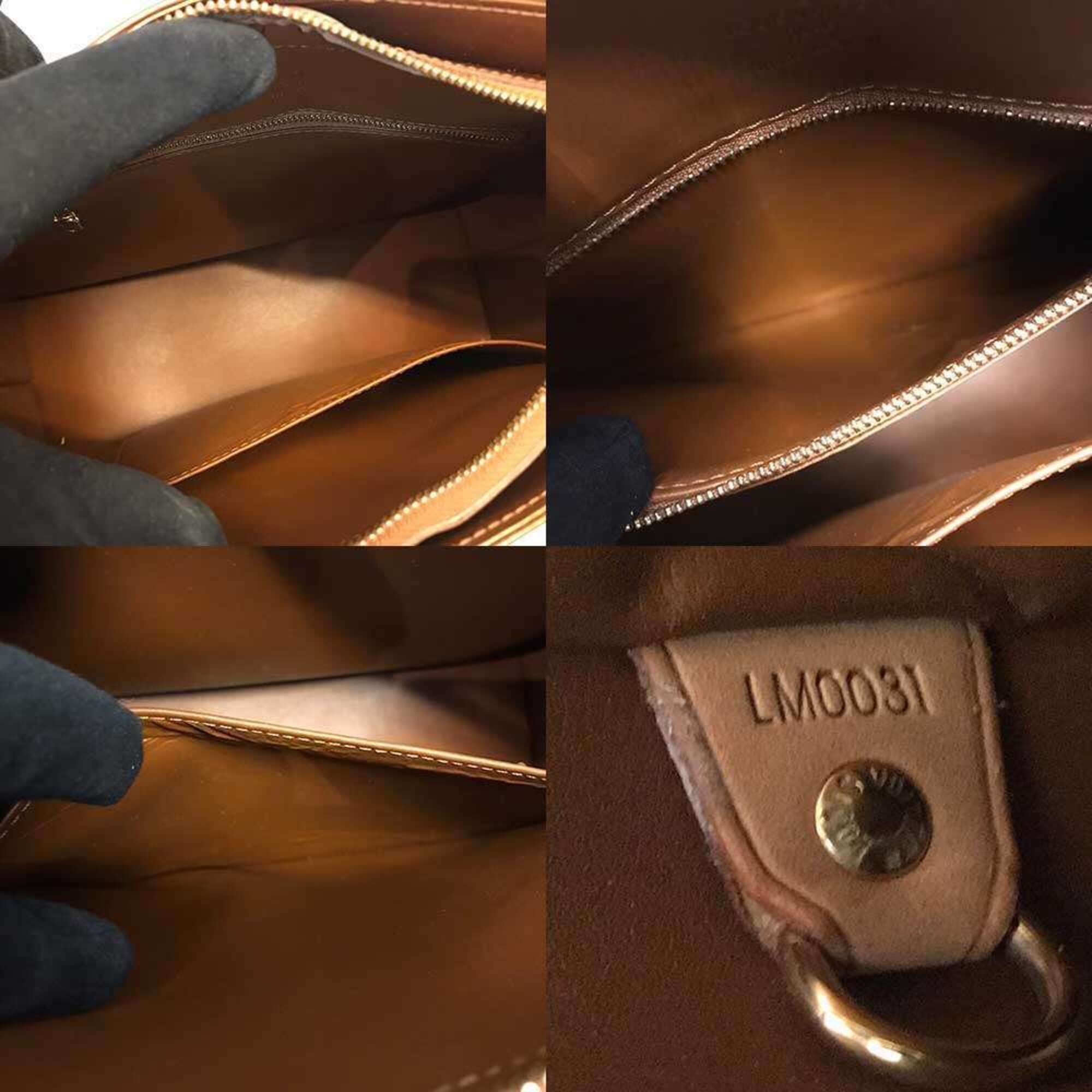 Louis Vuitton Louis Vuitton Houston Handbag, Monogram Vernis Brown Gold Patent Leather M91122 LOUIS VUITTON Size ONE SIZE - 7 Thumbnail