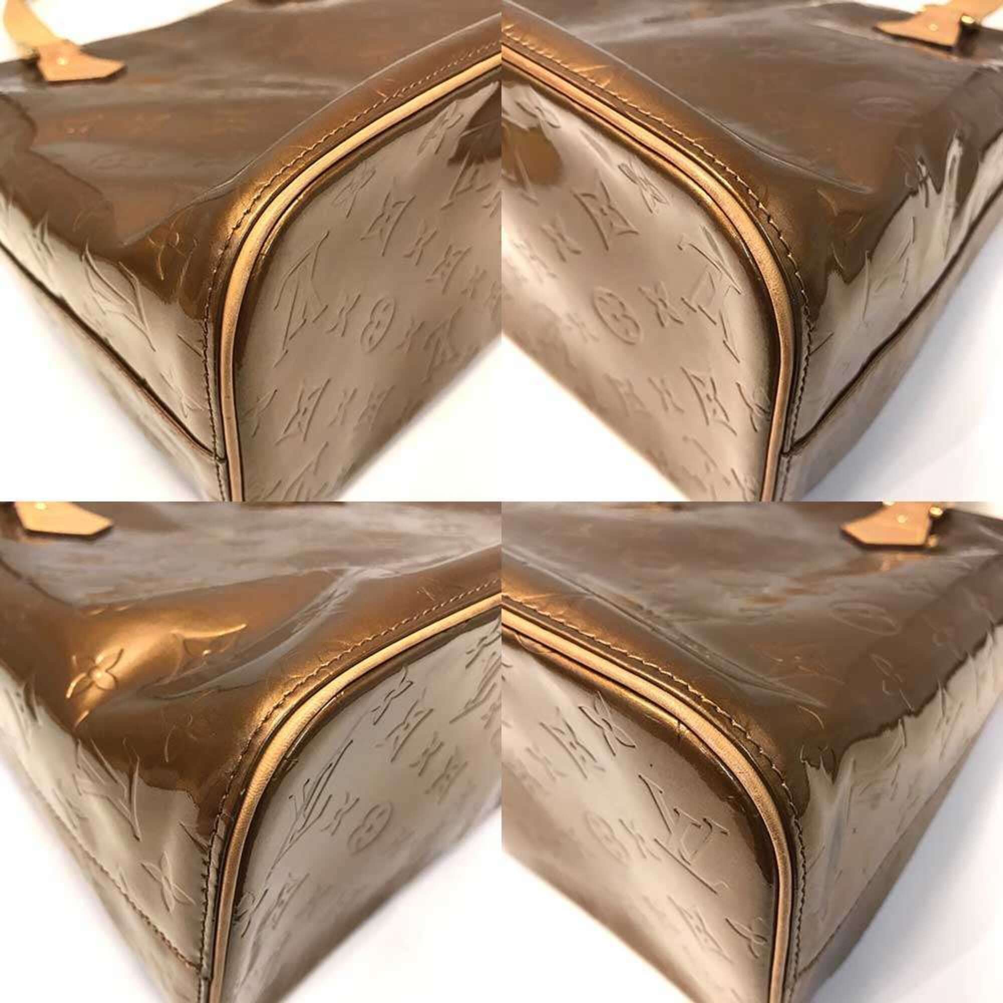 Louis Vuitton Louis Vuitton Houston Handbag, Monogram Vernis Brown Gold Patent Leather M91122 LOUIS VUITTON Size ONE SIZE - 3 Thumbnail