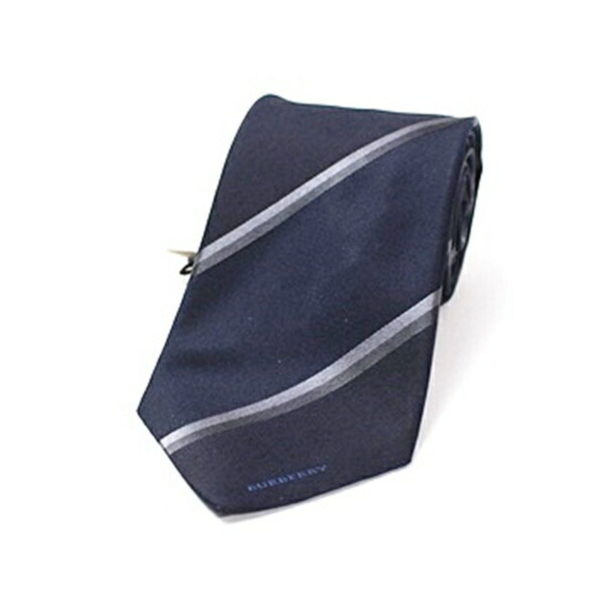 Burberry Burberry silk tie, unused, striped, BURBERRY, men's. Size ONE SIZE - 2 Thumbnail