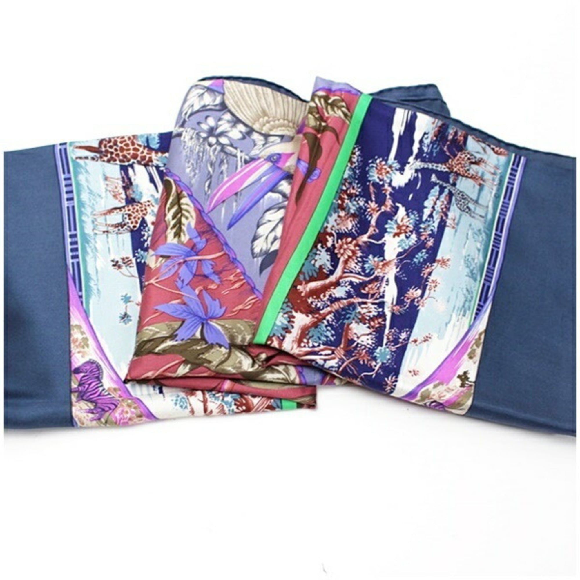 Hermes Hermes Silk Scarf Muffler Carre 90 TROPIQUES Tropical HERMES Women's Size ONE SIZE - 7 Thumbnail