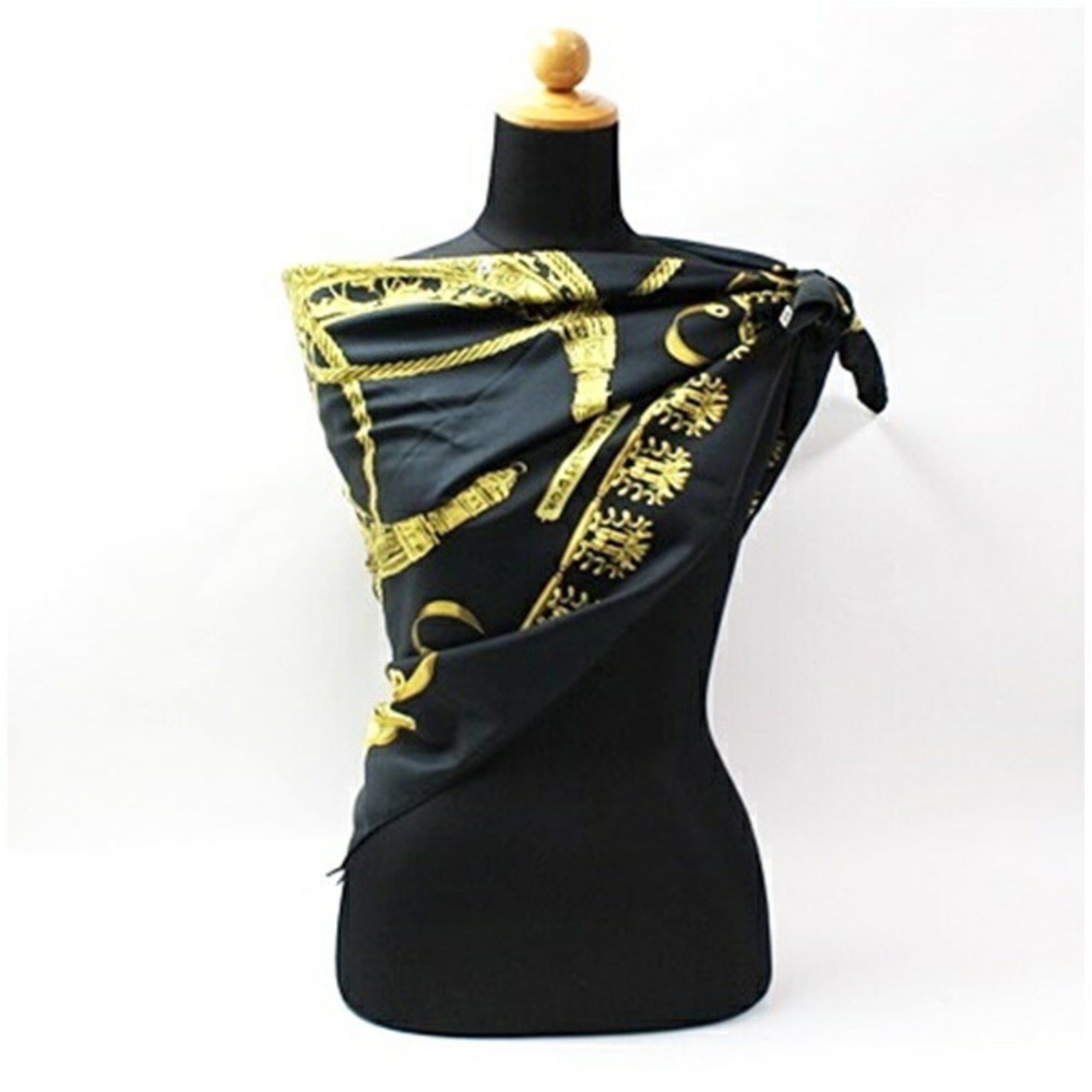 Hermes Hermes Silk Scarf Muffler Carre 90 LES CAVALIERS D'OR (Golden Knights) HERMES Women's Size ONE SIZE - 3 Thumbnail