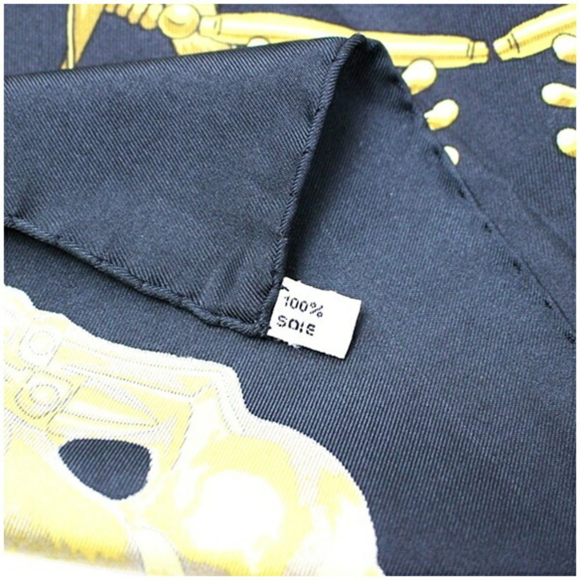 Hermes Hermes Silk Scarf Muffler Carre 90 LES CAVALIERS D'OR (Golden Knights) HERMES Women's Size ONE SIZE - 5 Thumbnail