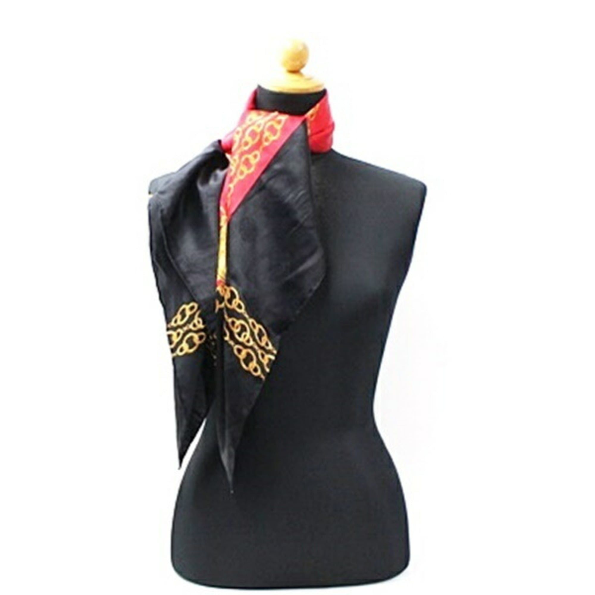 Chanel Chanel scarf muffler, red x black, CHANEL, women's. Size ONE SIZE - 4 Thumbnail