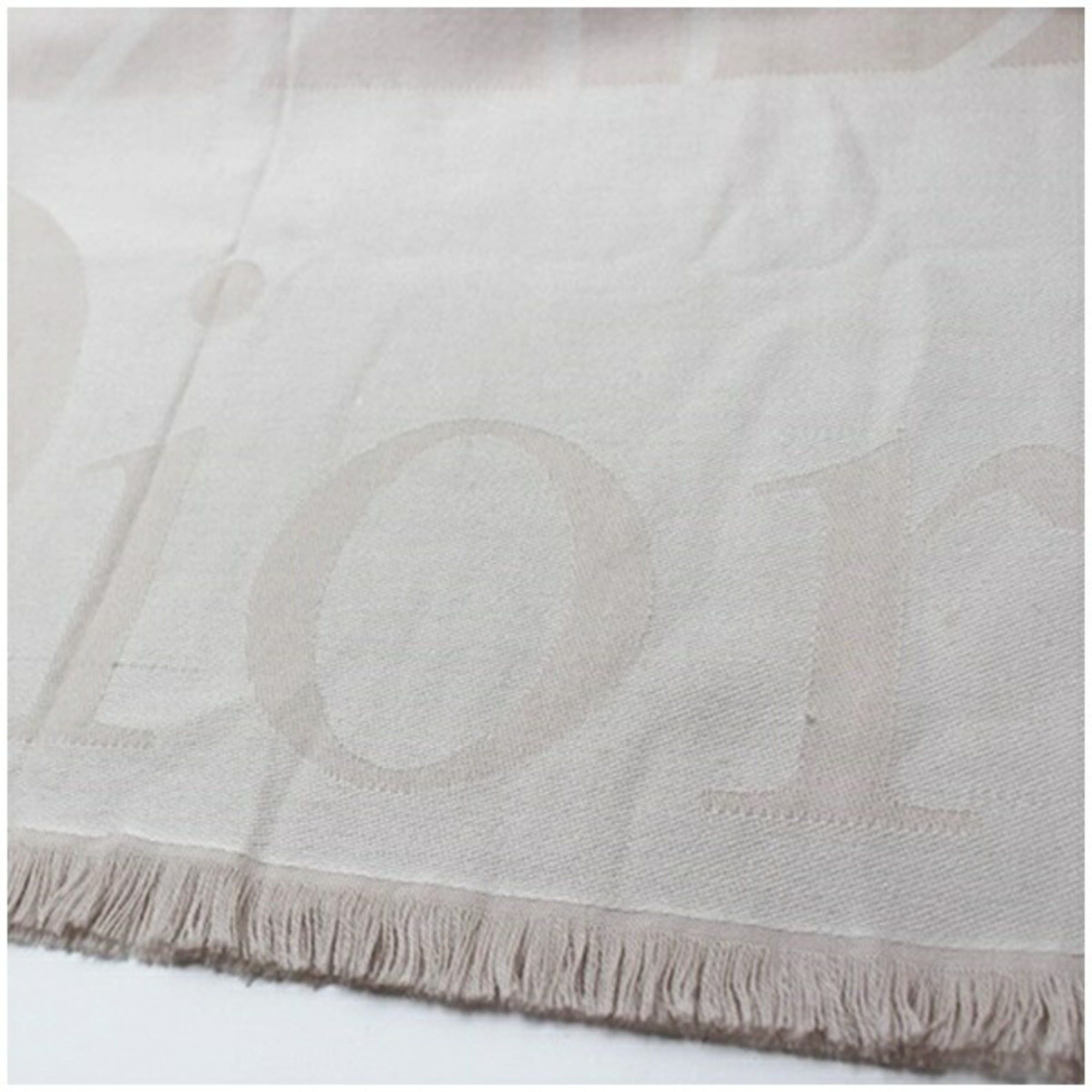 Dior Christian Dior Large Rectangular Stole/Scarf, Beige, Women's Size ONE SIZE - 8 Thumbnail