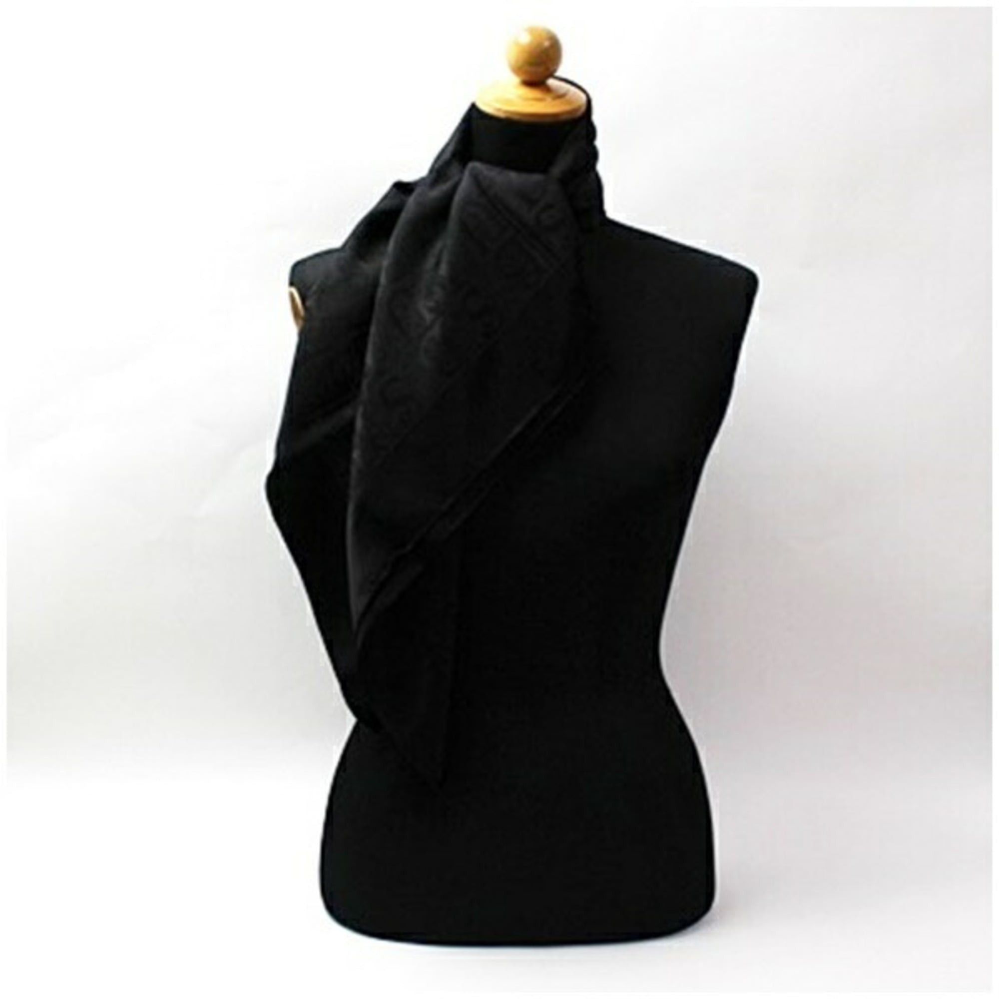 Burberry Burberry Silk Scarf Muffler Black Burberrys Women's Size ONE SIZE - 4 Thumbnail