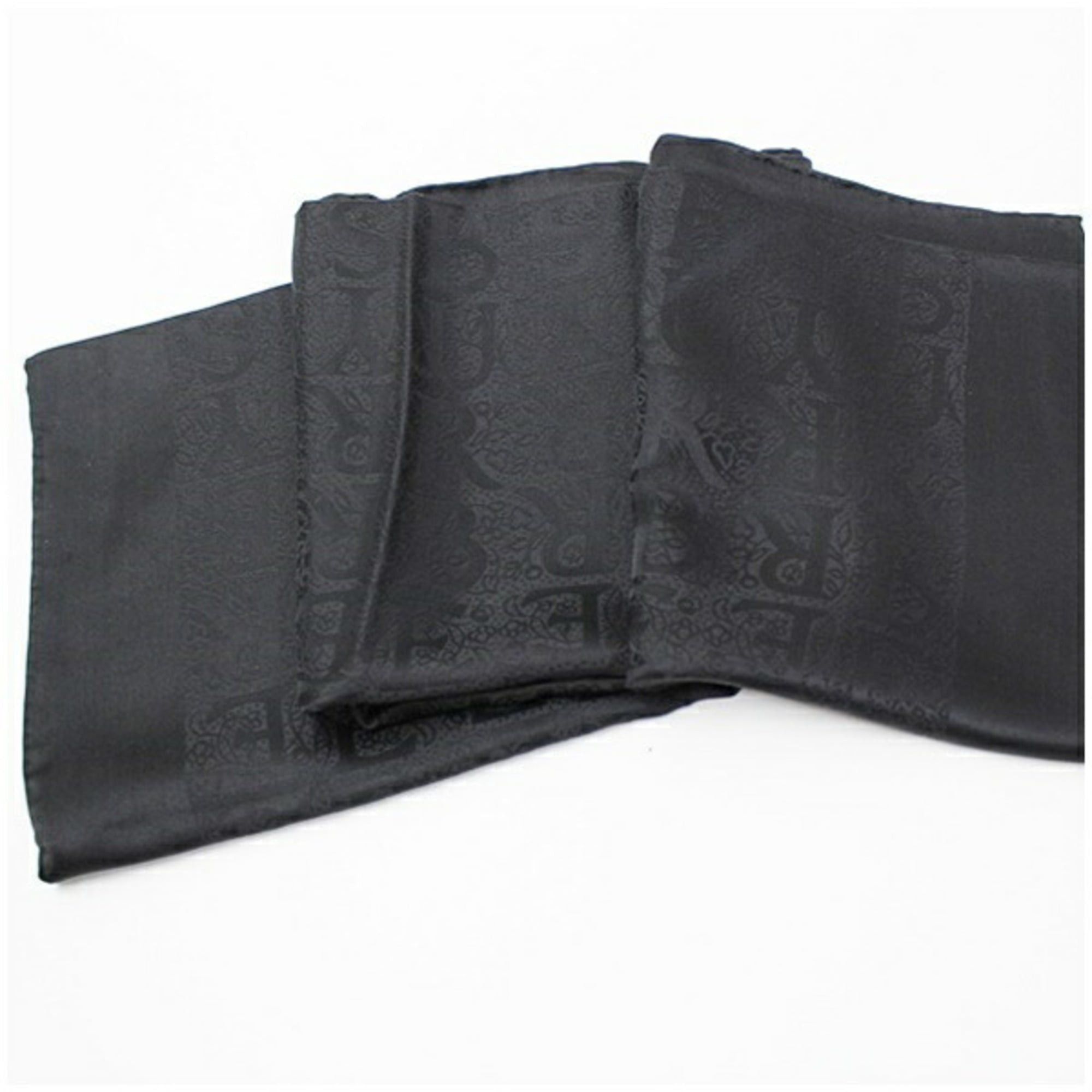 Burberry Burberry Silk Scarf Muffler Black Burberrys Women's Size ONE SIZE - 7 Thumbnail