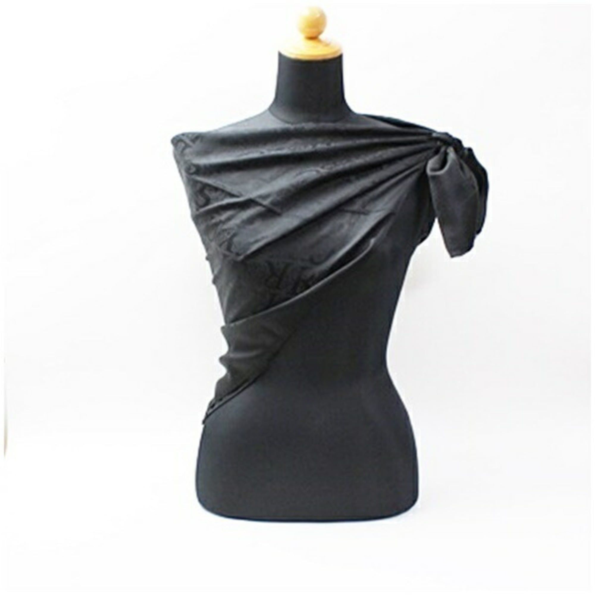 Burberry Burberry Silk Scarf Muffler Black Burberrys Women's Size ONE SIZE - 3 Thumbnail