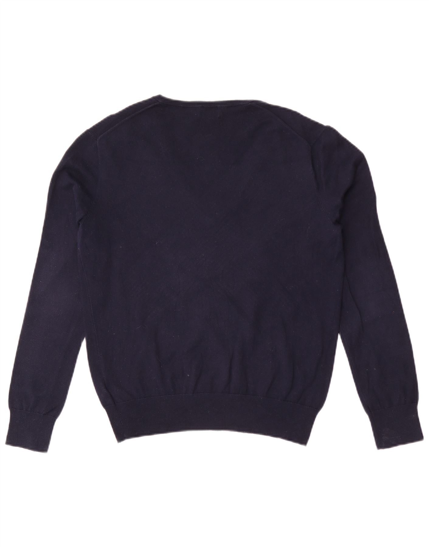 Polo Ralph Lauren Womens V-Neck Jumper Sweater UK 14 Medium Navy Blue Size S / US 4 / IT 40 - 2 Thumbnail