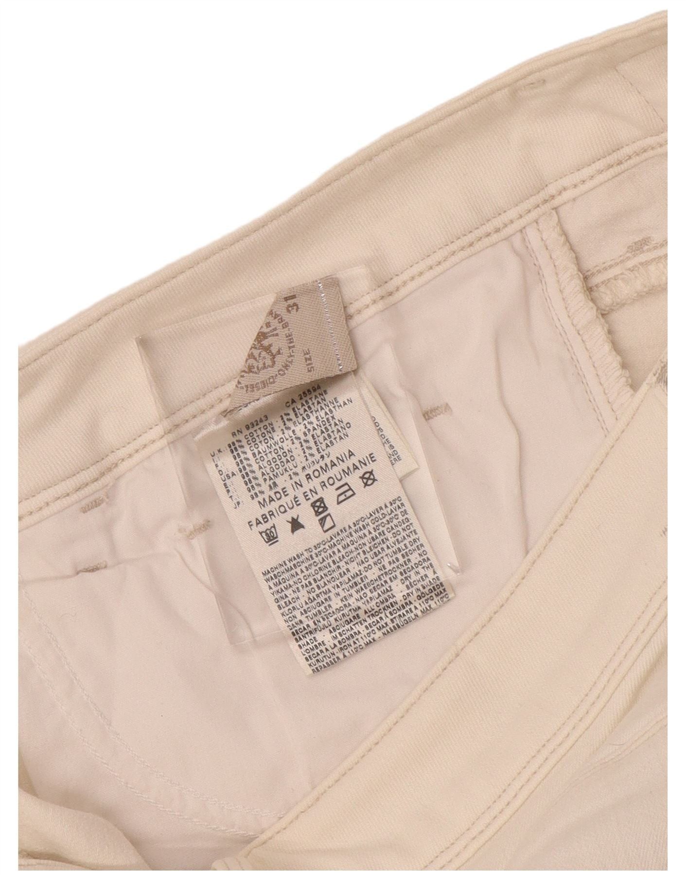 Diesel Womens Thanaz Slim Casual Trousers W31 L31 White Cotton Size 22" - 4 Thumbnail