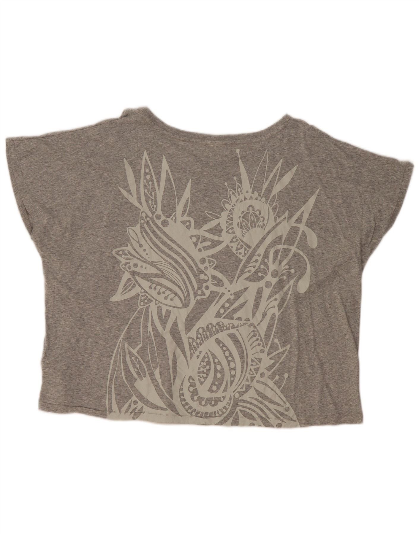 Diesel Womens Overd Graphic T-Shirt Top UK 14 Medium Grey Cotton Size XXL / US 16-18 / IT 52-54 - 2 Thumbnail