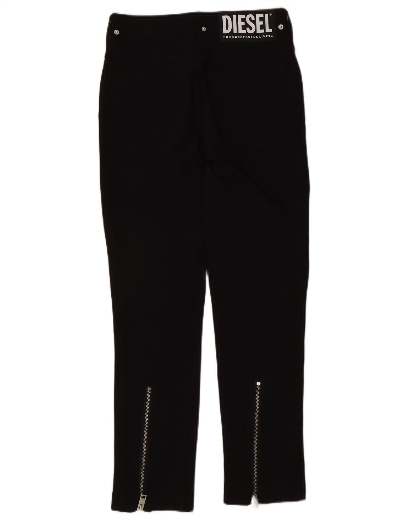 Diesel Womens Slim Casual Trousers W27 L25 Black Viscose Size 42" / US 20 - 2 Thumbnail