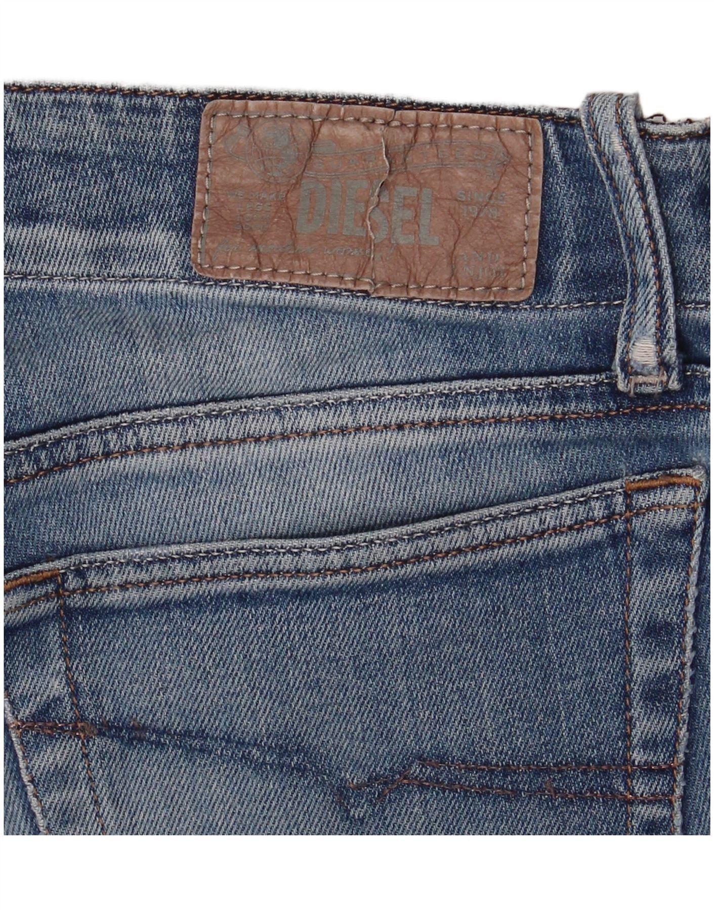 Diesel Womens Grupee Low Waist Super Slim Skinny Jeans W26 L30 Blue Size 26" / US 2 / IT 38 - 3 Thumbnail