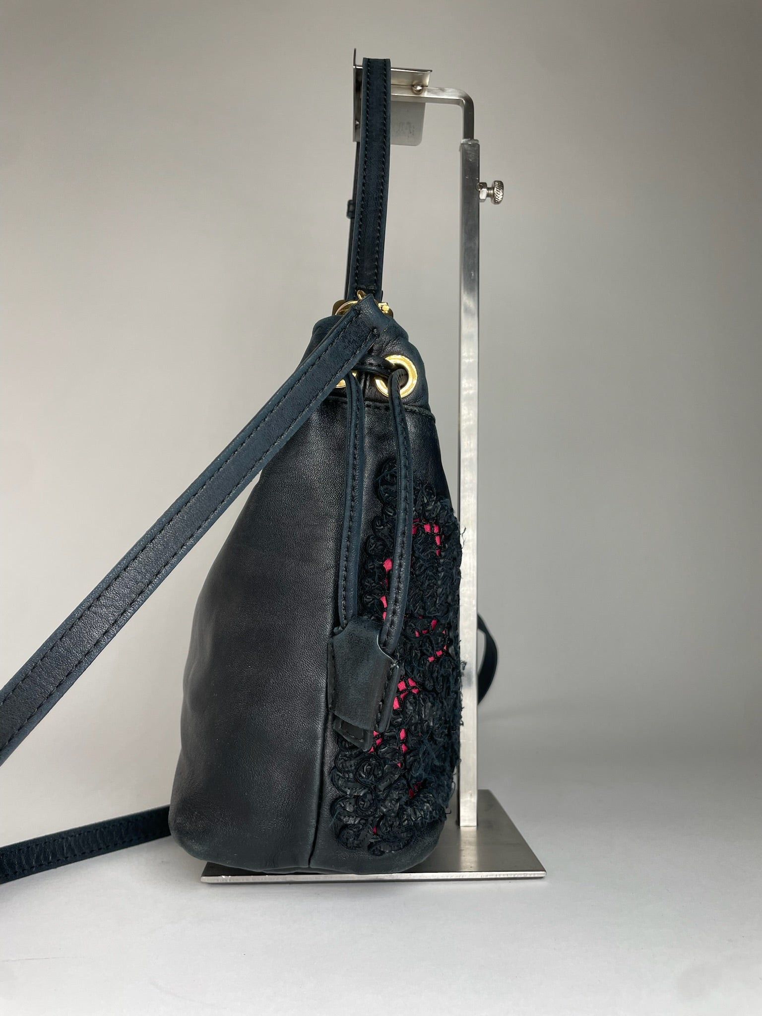 Etro Vintage 2Way Leather Handbag Black Size ONE SIZE - 10 Thumbnail