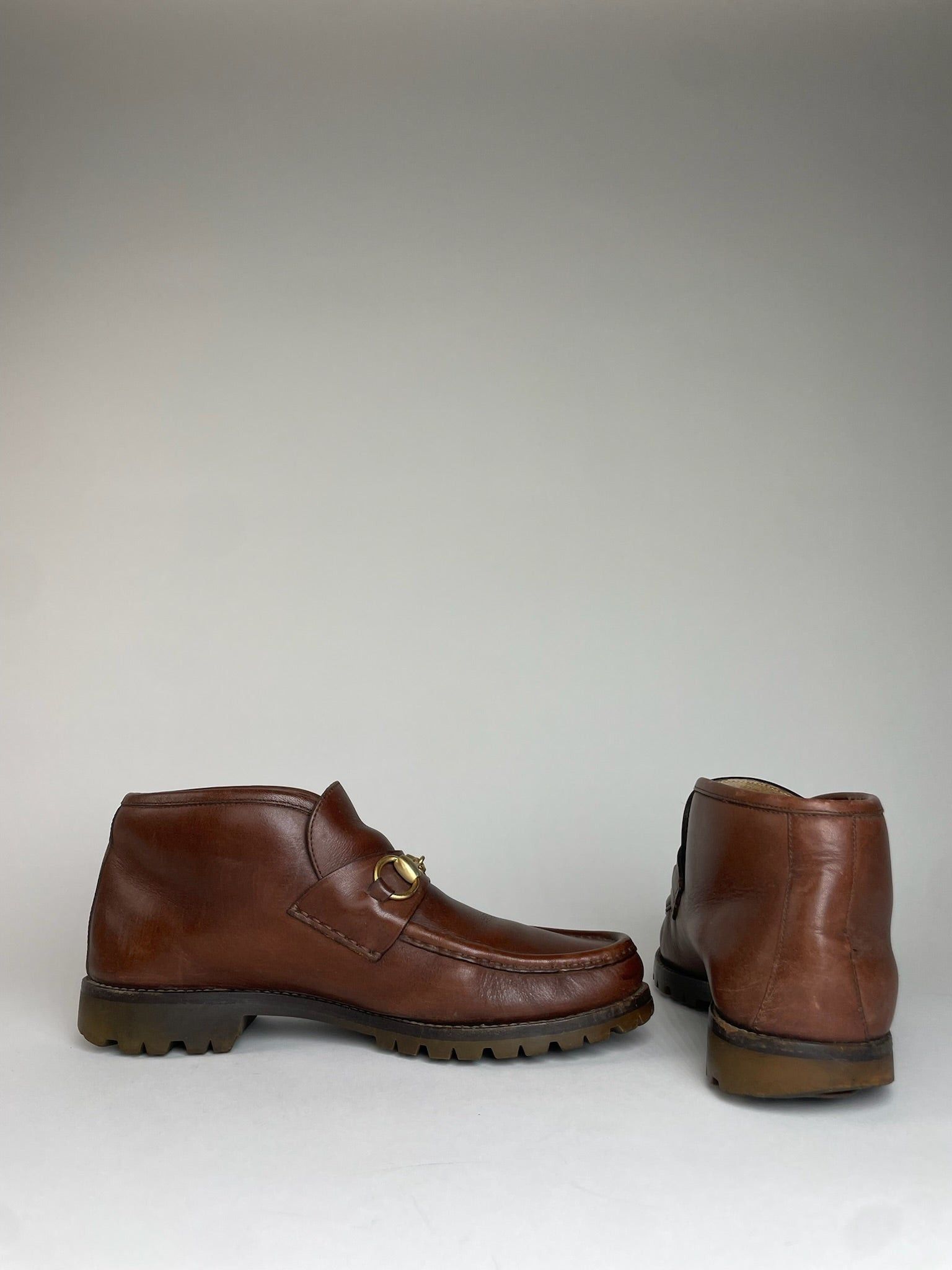 Gucci Vintage Horsebit Leather Boots Brown Size US 10 / IT 40 - 2 Thumbnail
