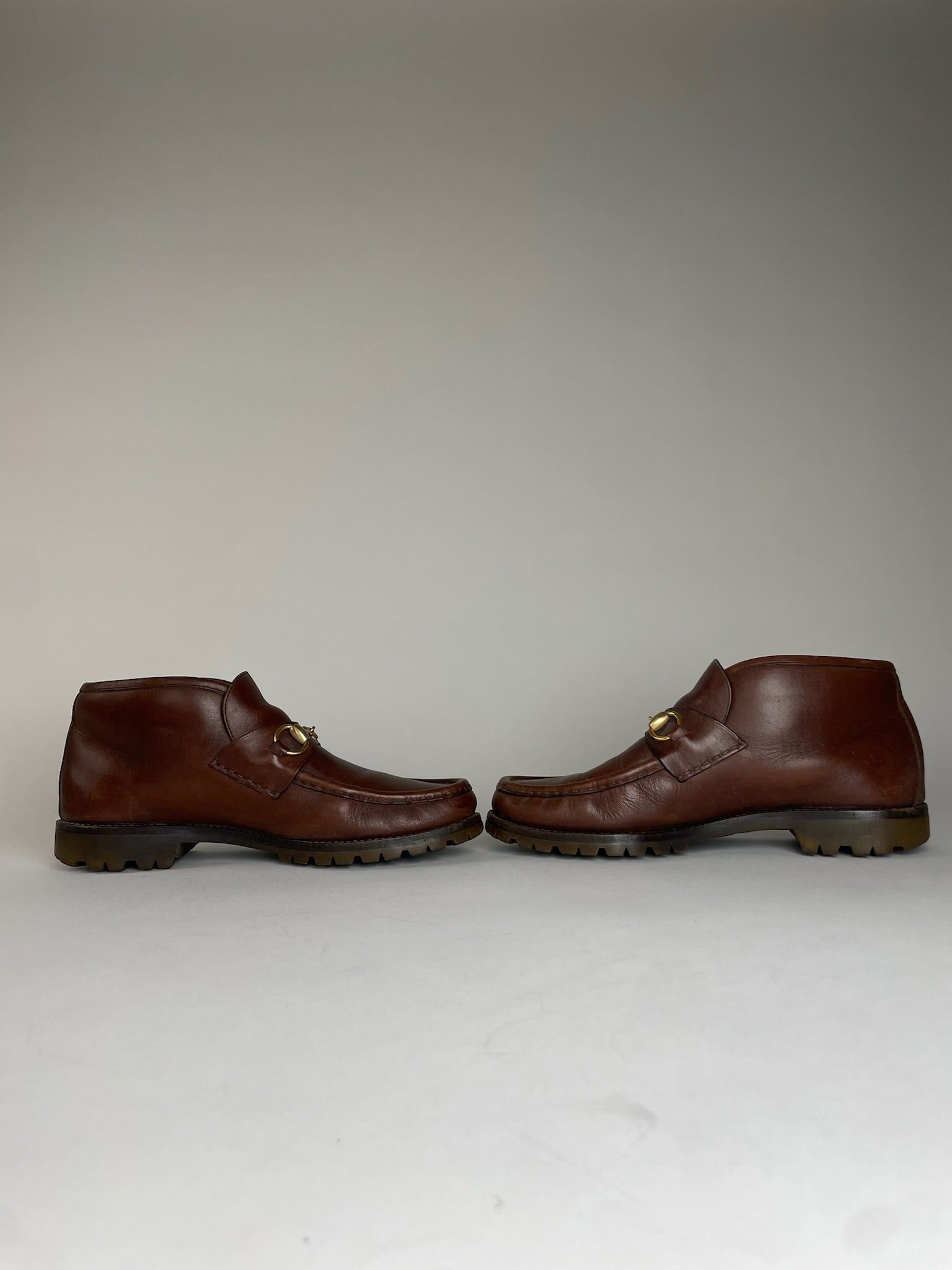 Gucci Vintage Horsebit Leather Boots Brown Size US 10 / IT 40 - 3 Thumbnail