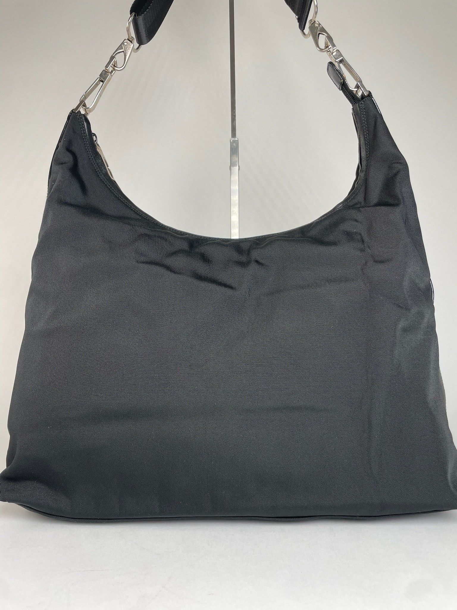 Gucci Vintage Leather / Canvas Hobo Handbag Black Size ONE SIZE - 12 Thumbnail