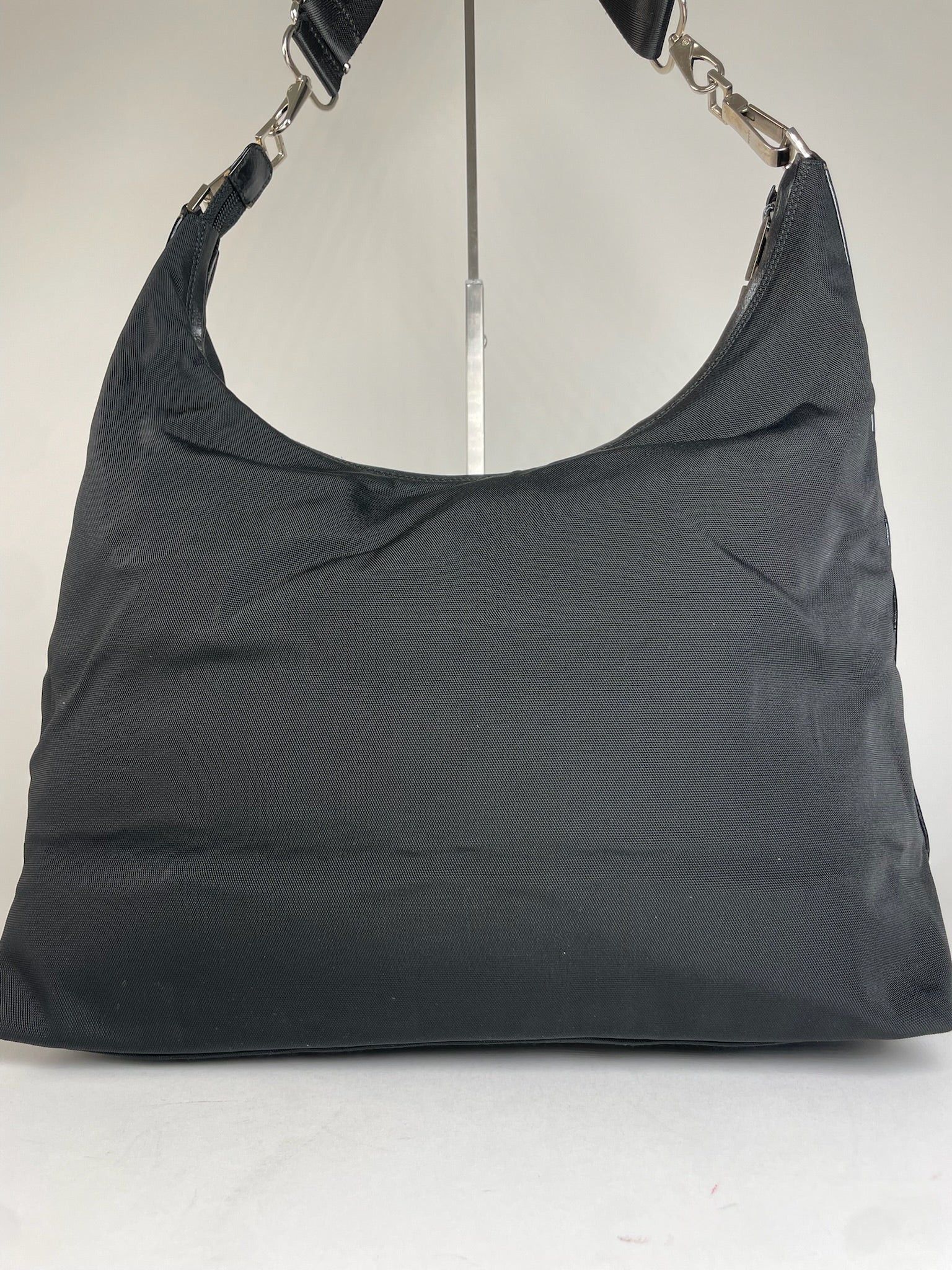 Gucci Vintage Leather / Canvas Hobo Handbag Black Size ONE SIZE - 11 Thumbnail