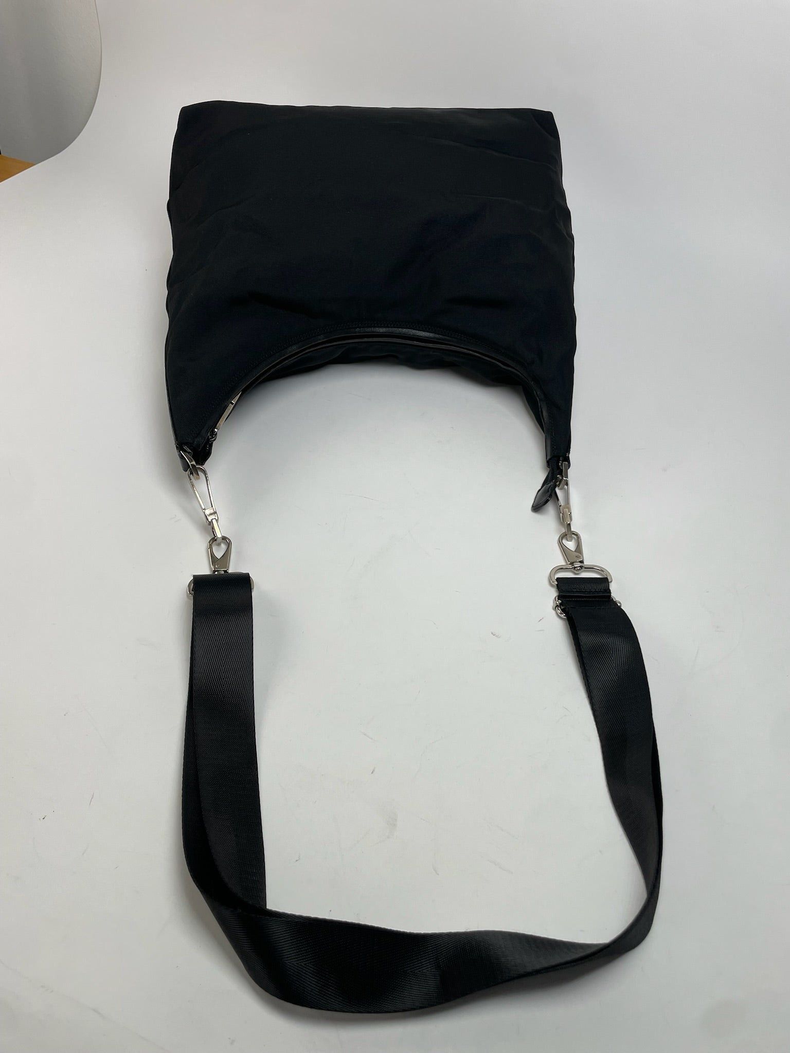 Gucci Vintage Leather / Canvas Hobo Handbag Black Size ONE SIZE - 9 Thumbnail