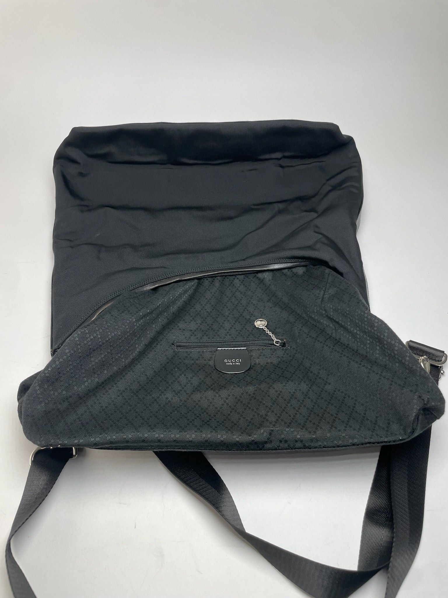 Gucci Vintage Leather / Canvas Hobo Handbag Black Size ONE SIZE - 6 Thumbnail